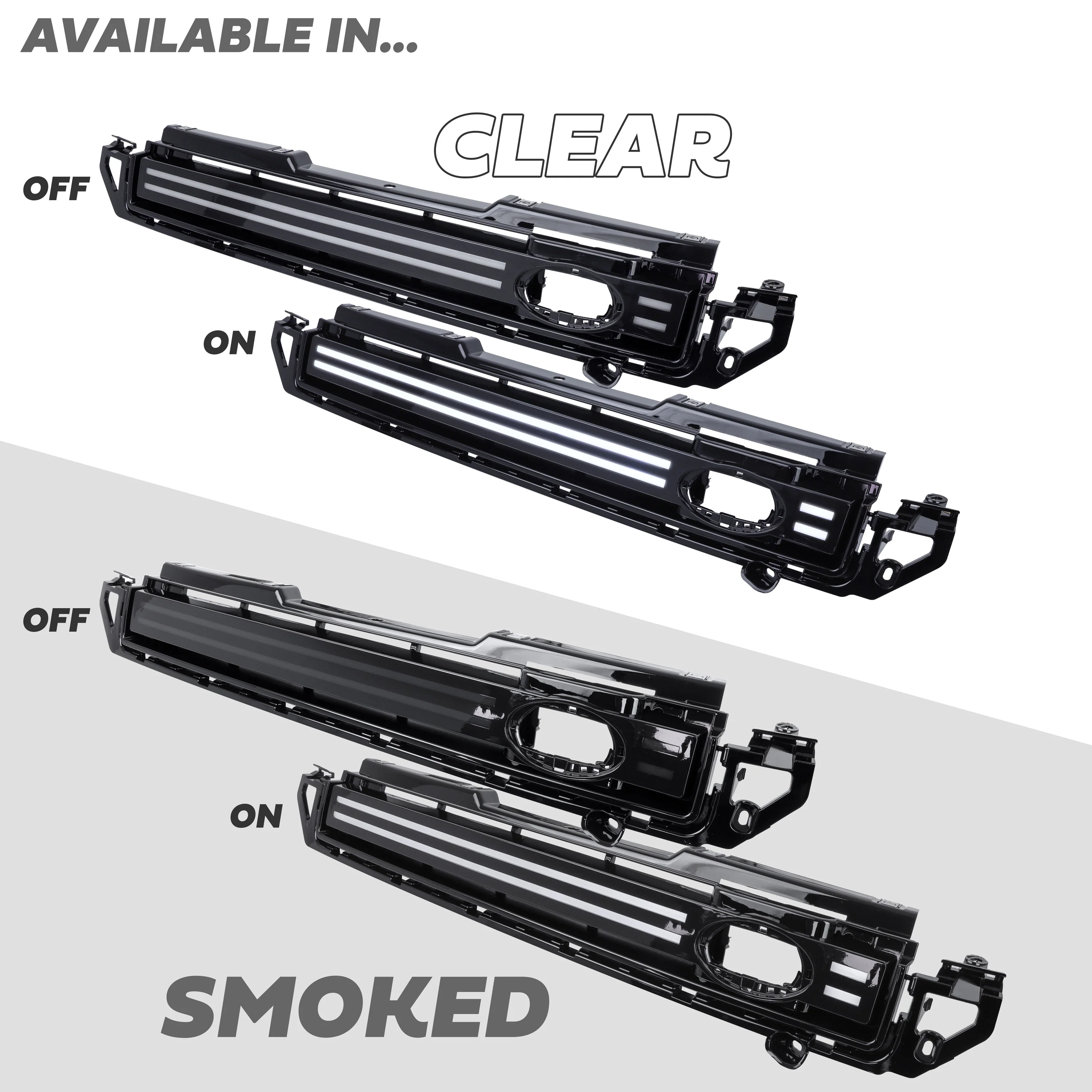 LED Front Grille Assembly for Land Rover Defender L663 - Clear LED Strip - Image 10