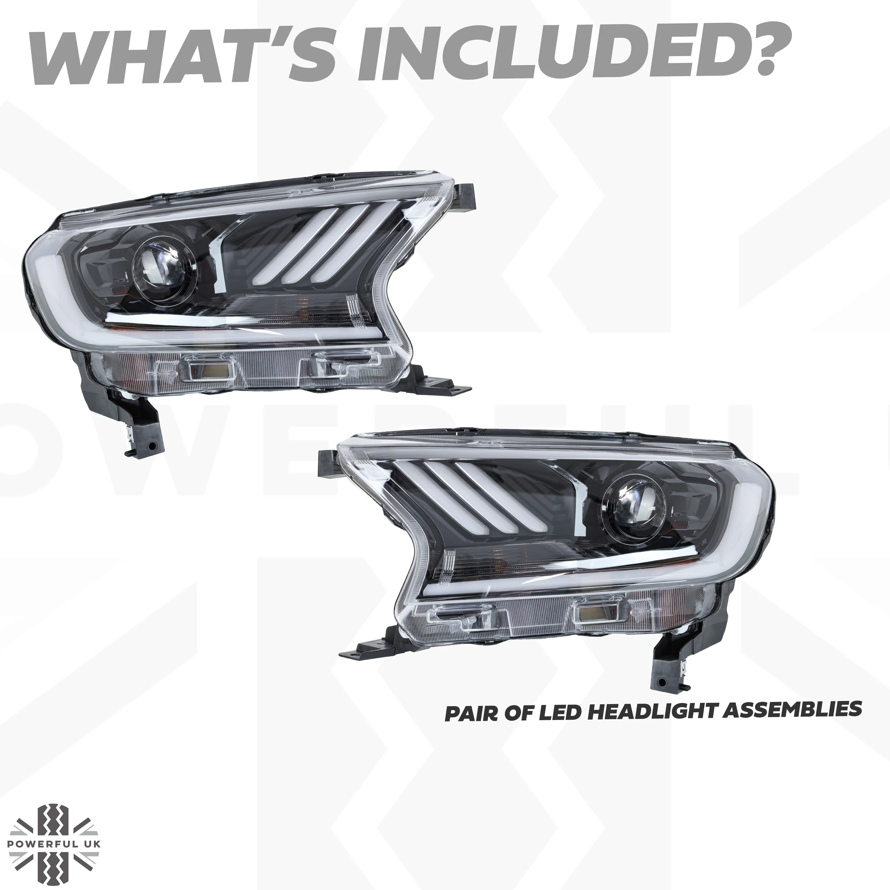 LED Headlights with DRL for Ford Ranger 2016-22 - Left Hand Drive - PAIR - Image 3