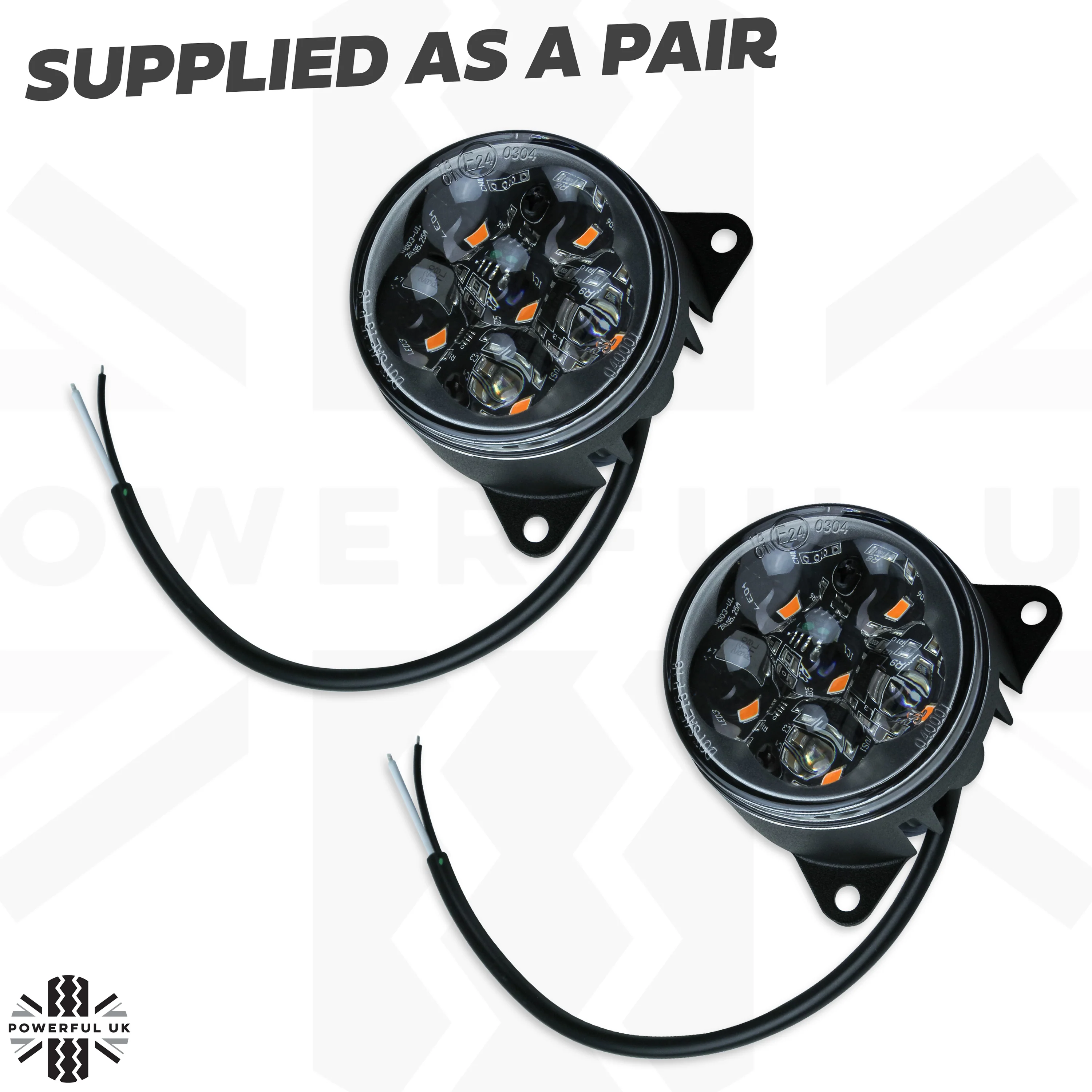 LED Round Indicator Lights 60mm - Pair - Image 2
