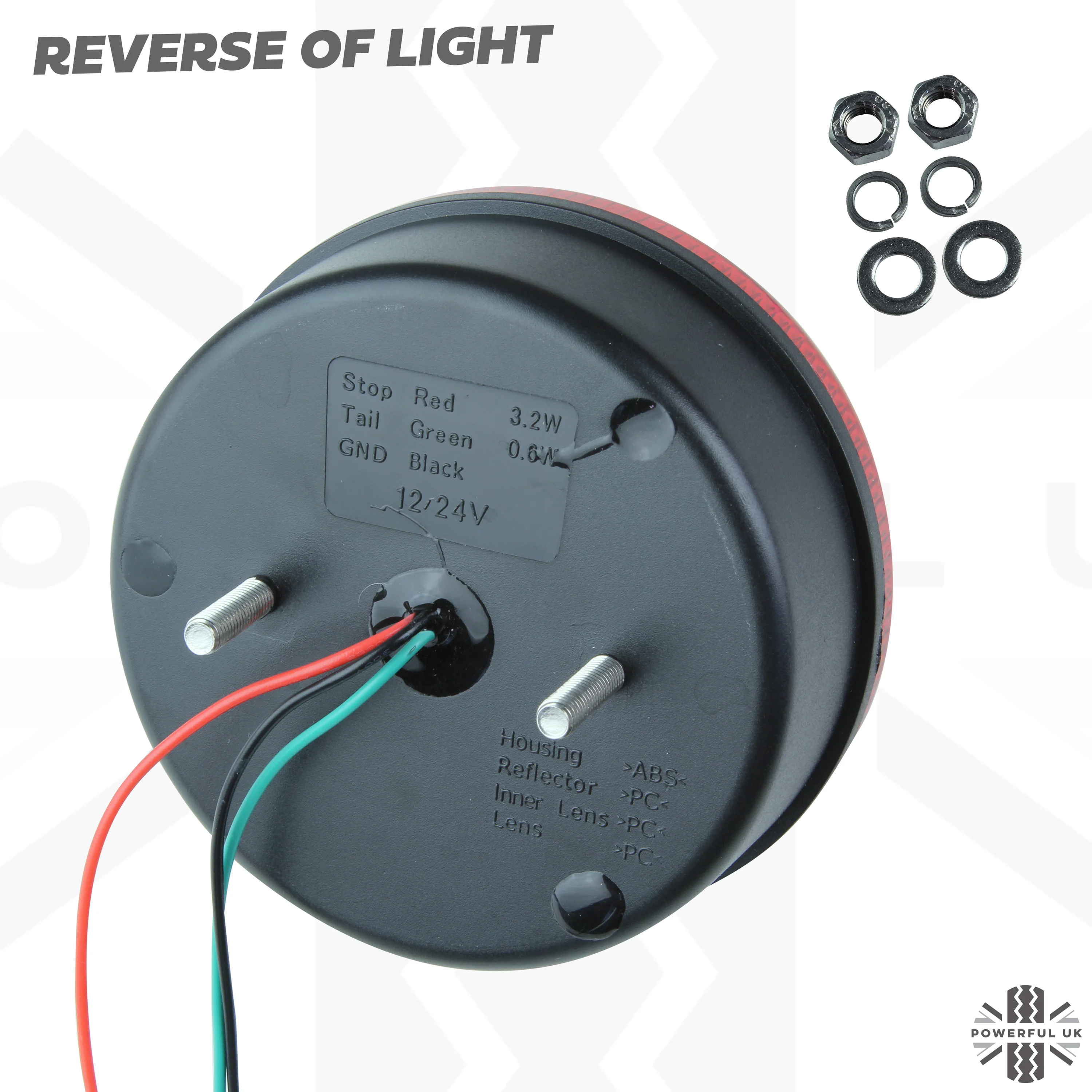 LED Round Stop/Tail Lights 90/95mm - PAIR - Image 5
