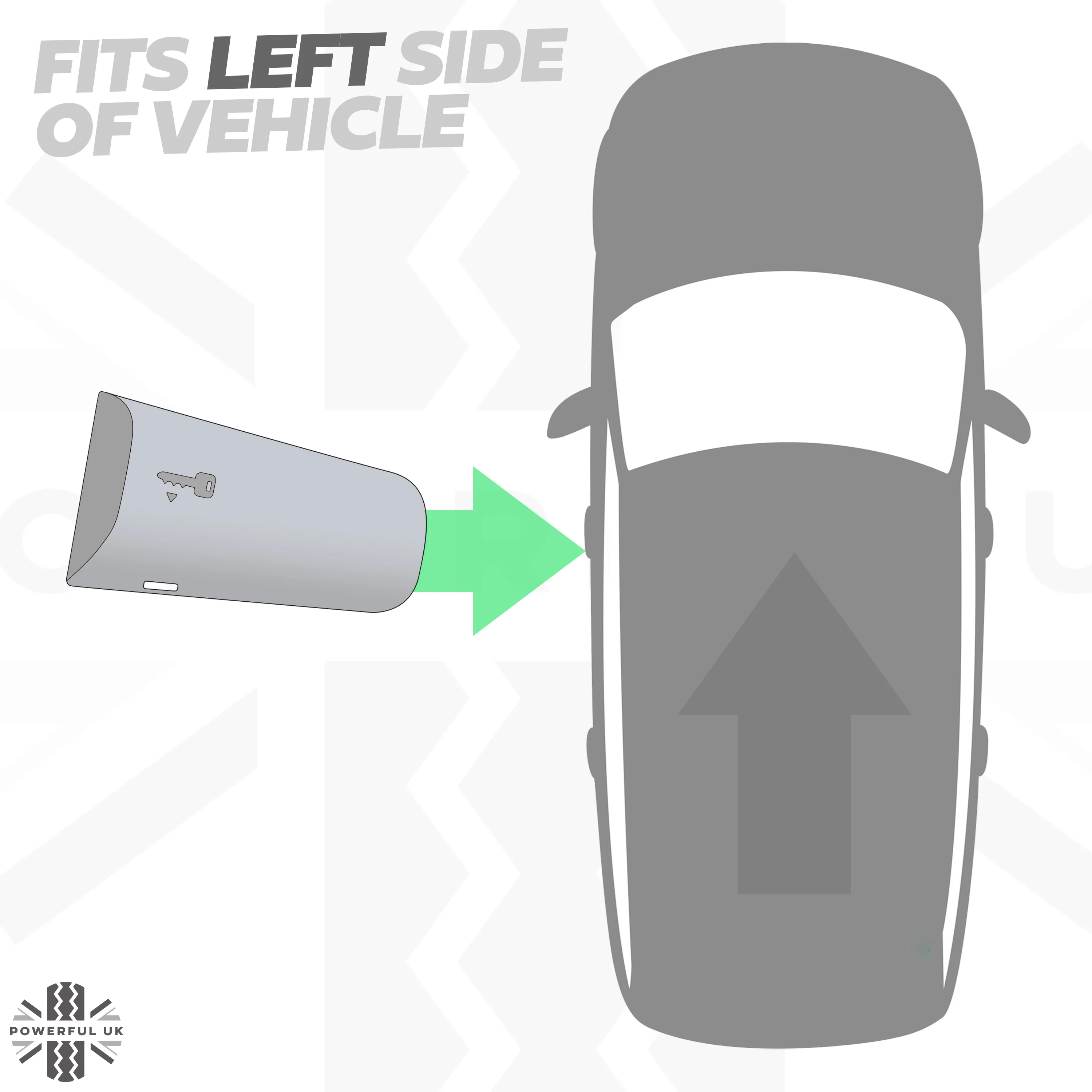 LEFT Door Handle Key Piece for Range Rover L405 - Santorini Black - Image 4