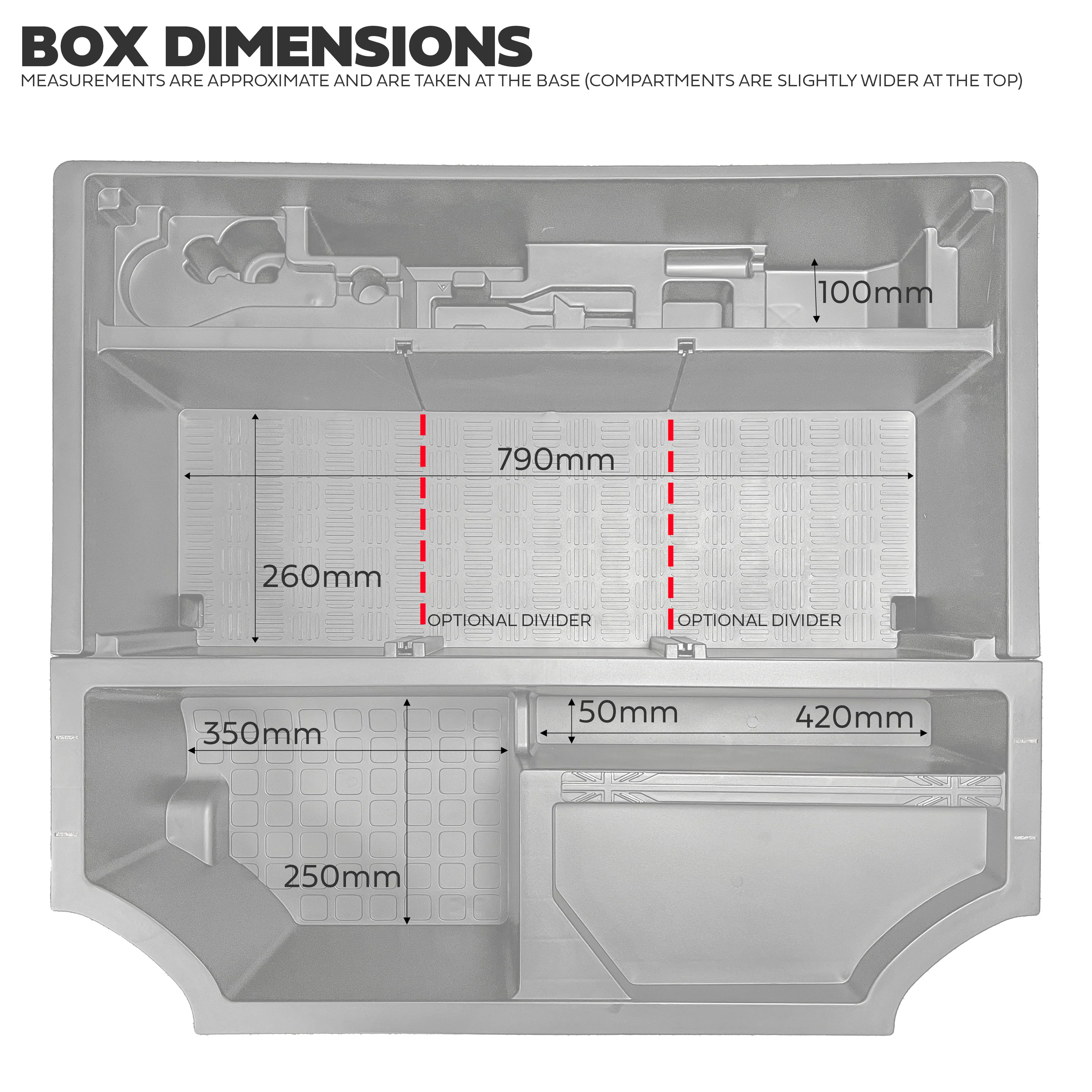 Under Boot Floor Storage Box + Table for Land Rover Defender L663(110) - Image 12