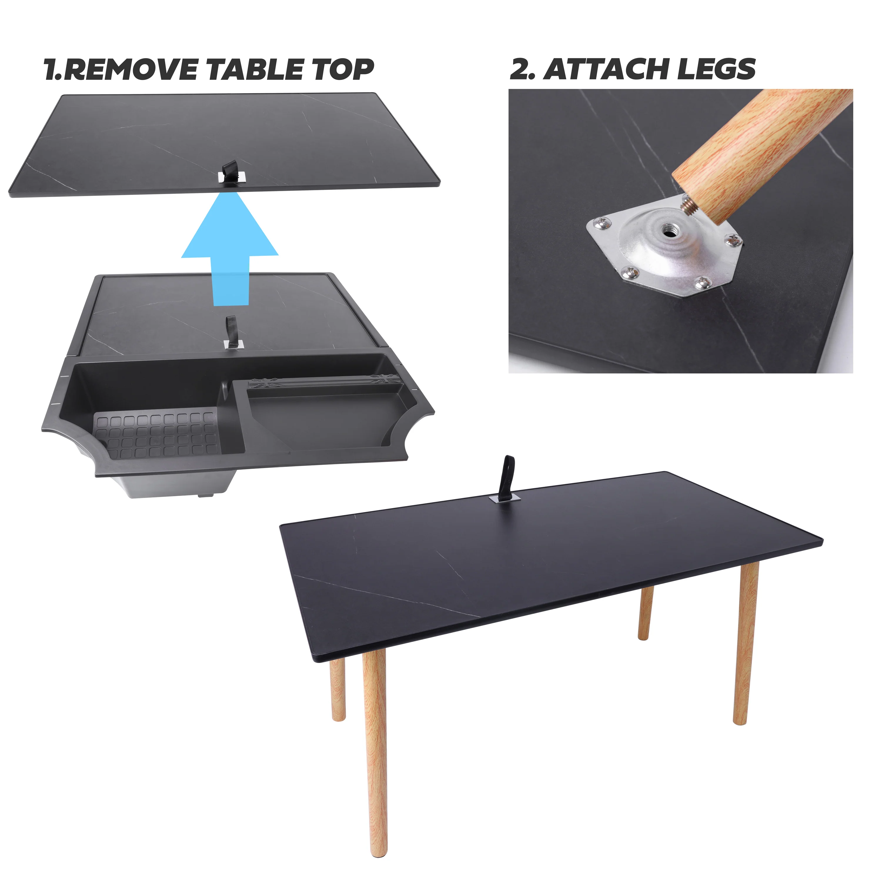 Under Boot Floor Storage Box + Table for Land Rover Defender L663(110) - Image 4