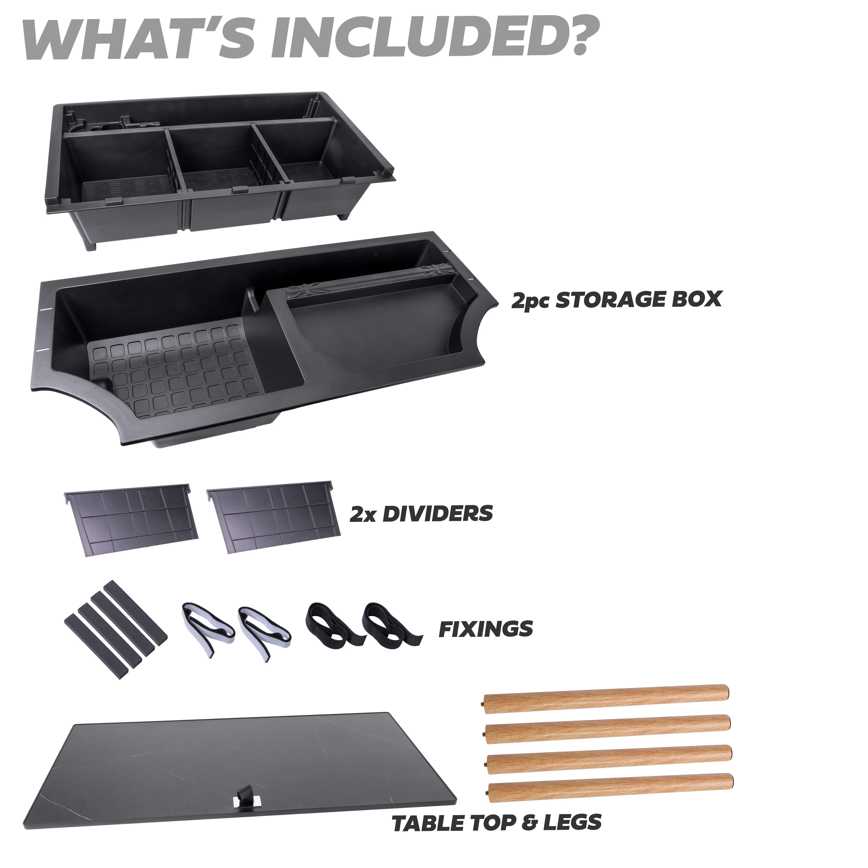 Under Boot Floor Storage Box + Table for Land Rover Defender L663(110) - Image 7