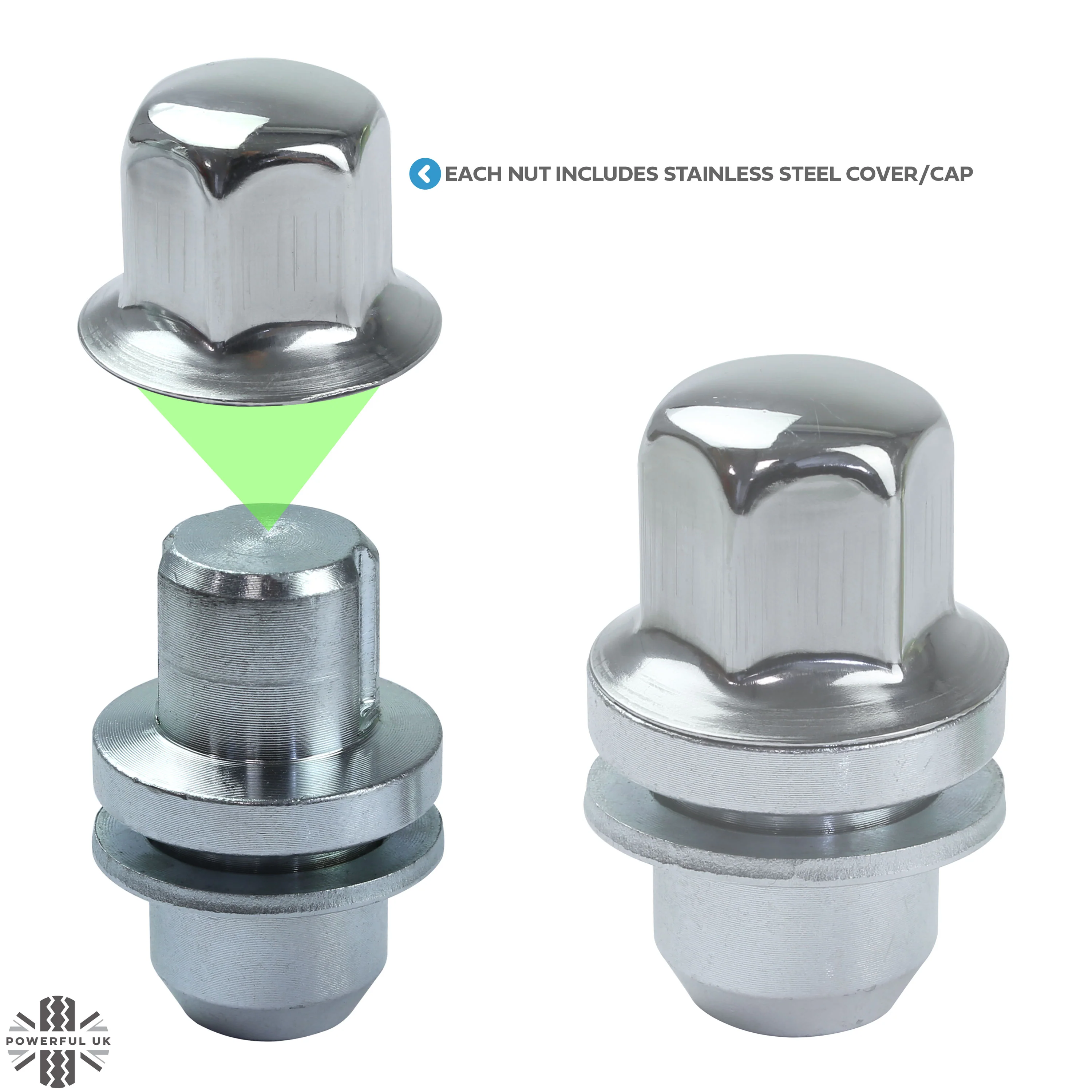 Locking Wheel Nut Kit (Capped Type) for Range Rover L405 - Image 3