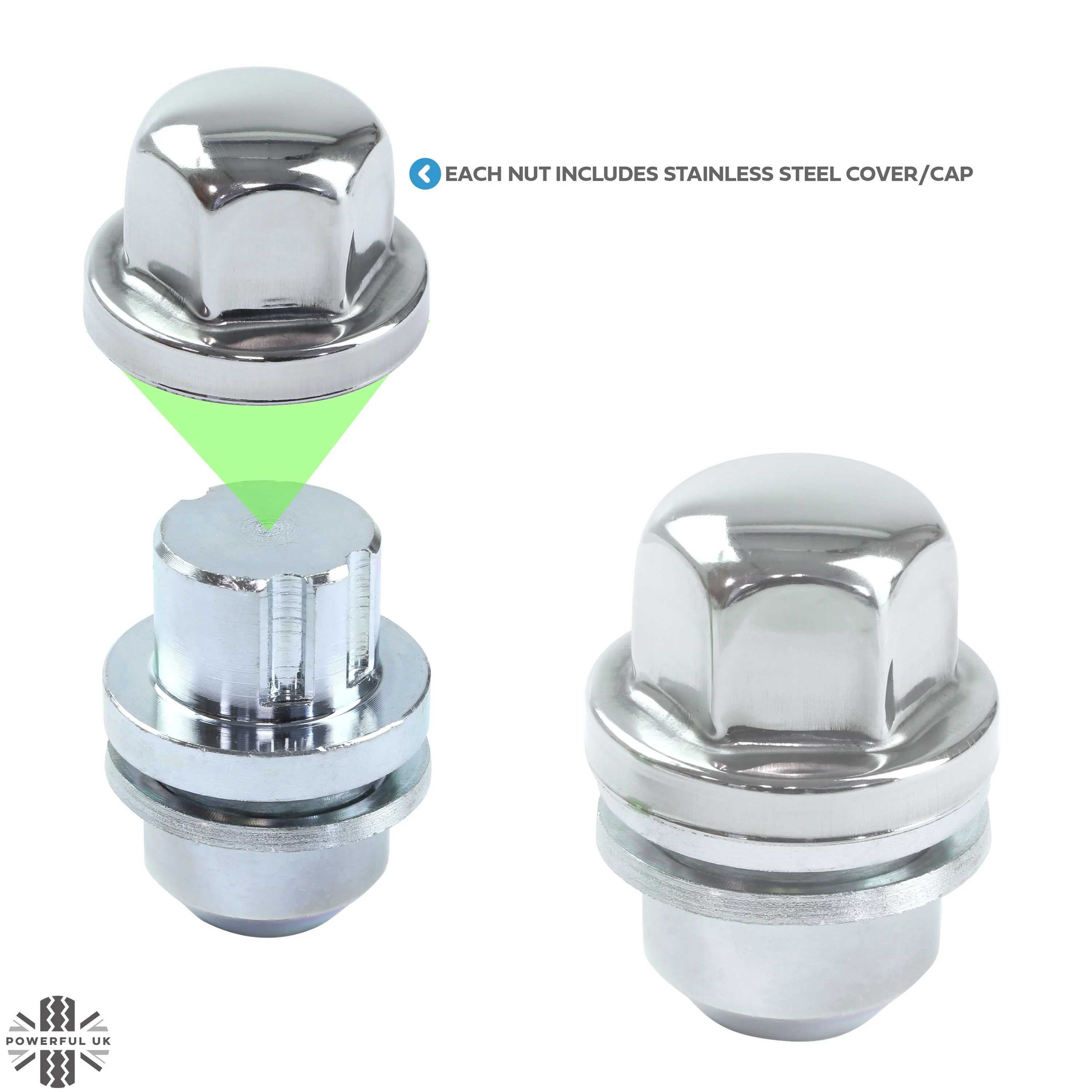 Locking Wheel Nut Kit for Land Rover Classic Defender Alloy Wheels - Silver - Image 5