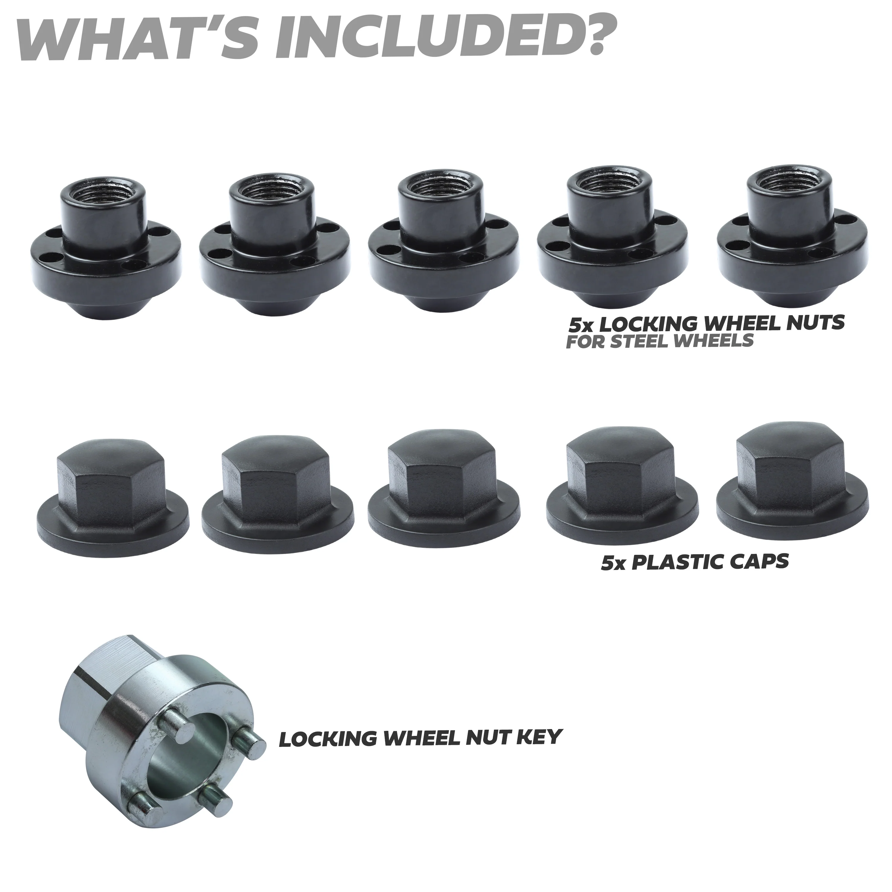 Locking Wheel Nut Kit for Range Rover Classic Steel Wheels - Image 3