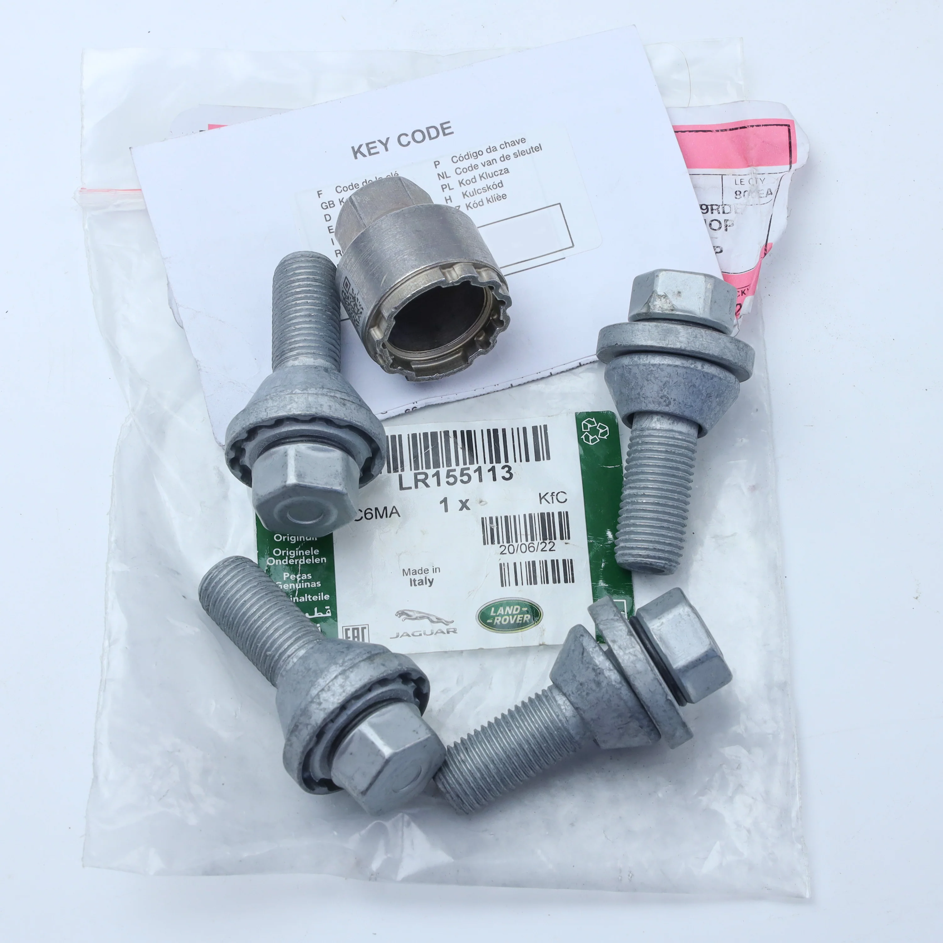 Locking Wheel Bolt Set (Genuine) for Range Rover L460 - Image 2