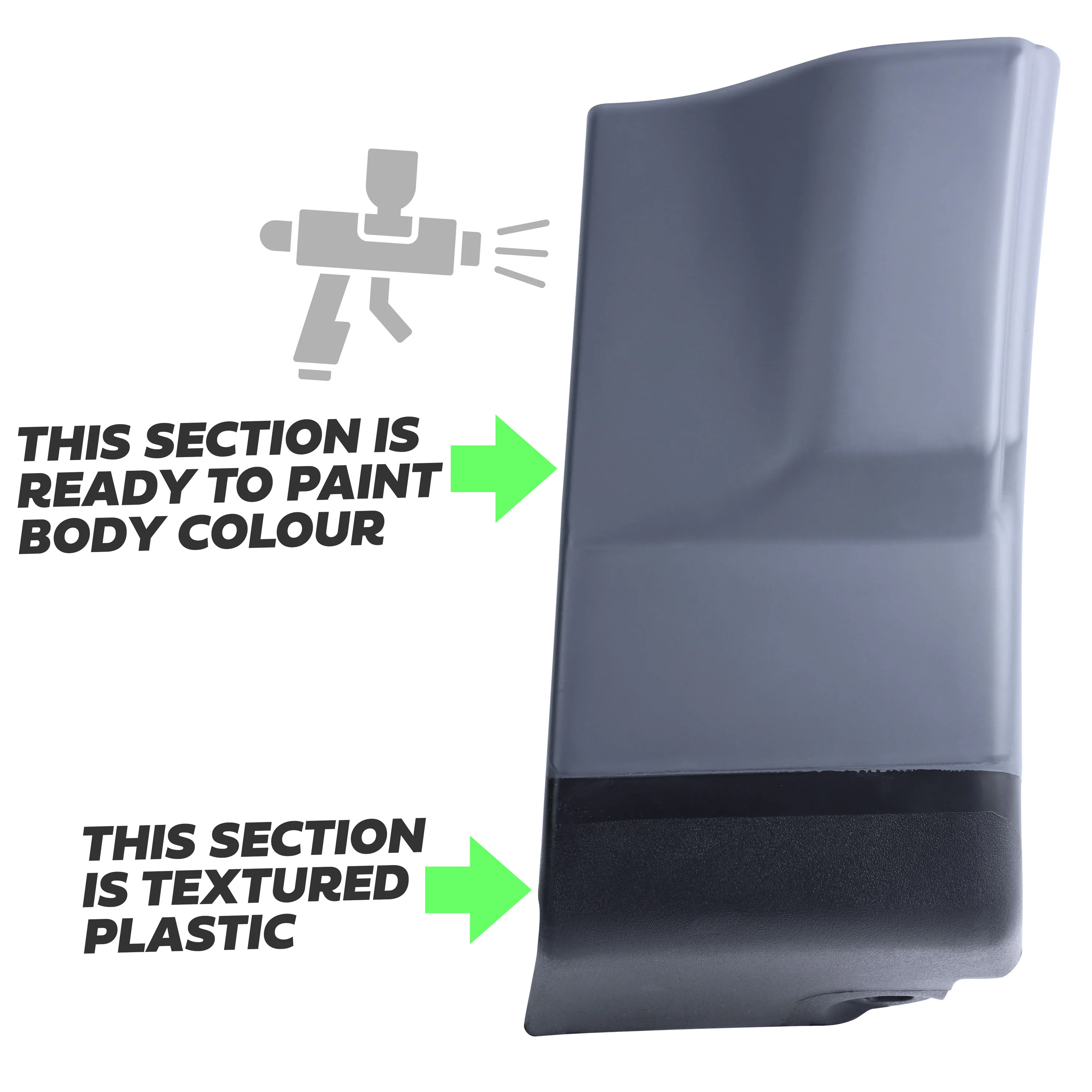 Lower Door Moulding in Primer - Front Right Small Section - for Land Rover Freelander 2 - Image 6