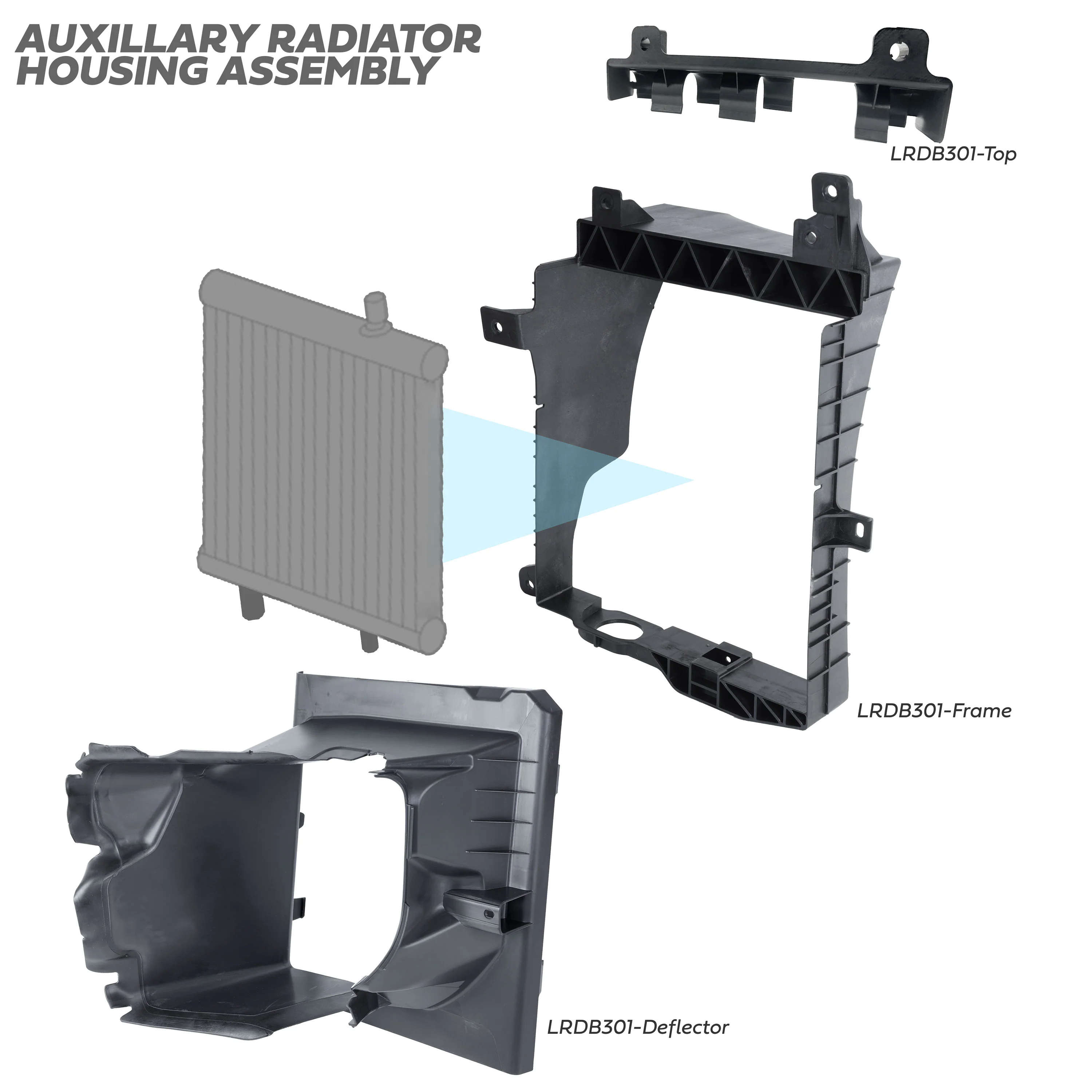 Lower LEFT Radiator Frame for Land Rover Defender L663 - Image 4