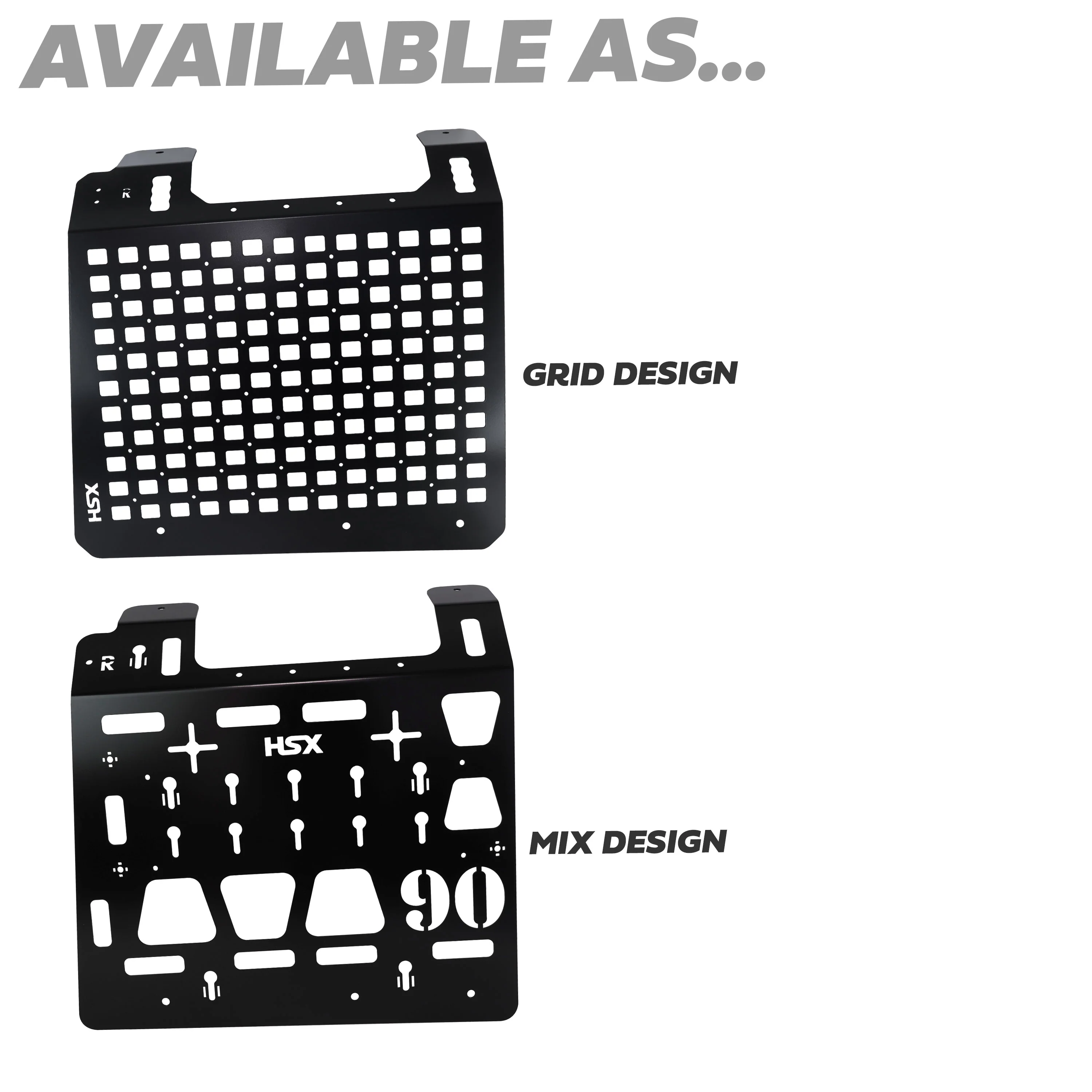 Molle Plate Kit - Black - Mix Design - RH - for Land Rover Defender L663 (90 Model) - Image 8