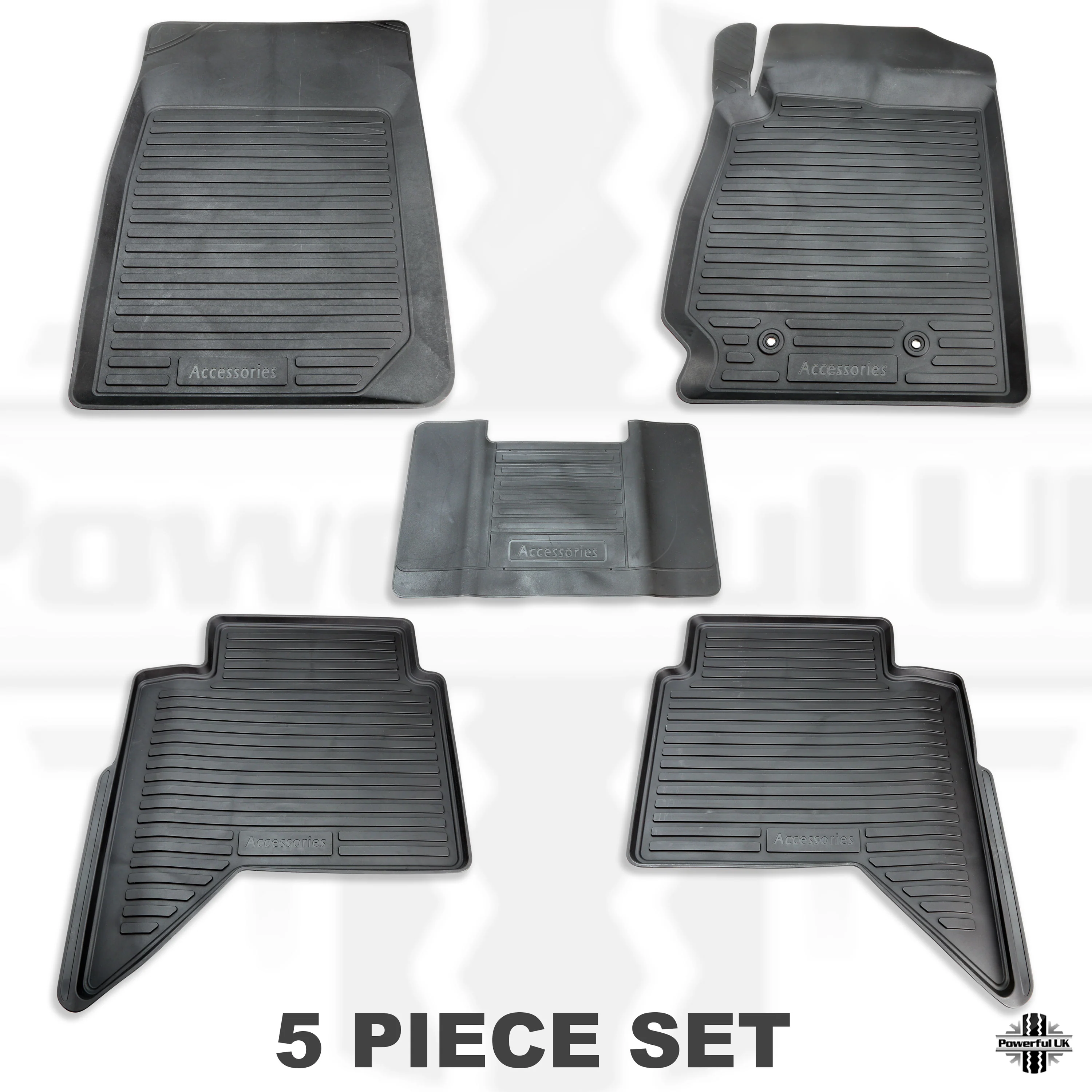Mazda BT-50 2012 Deep Dish Rubber Mat Set (5pc) - Image 2
