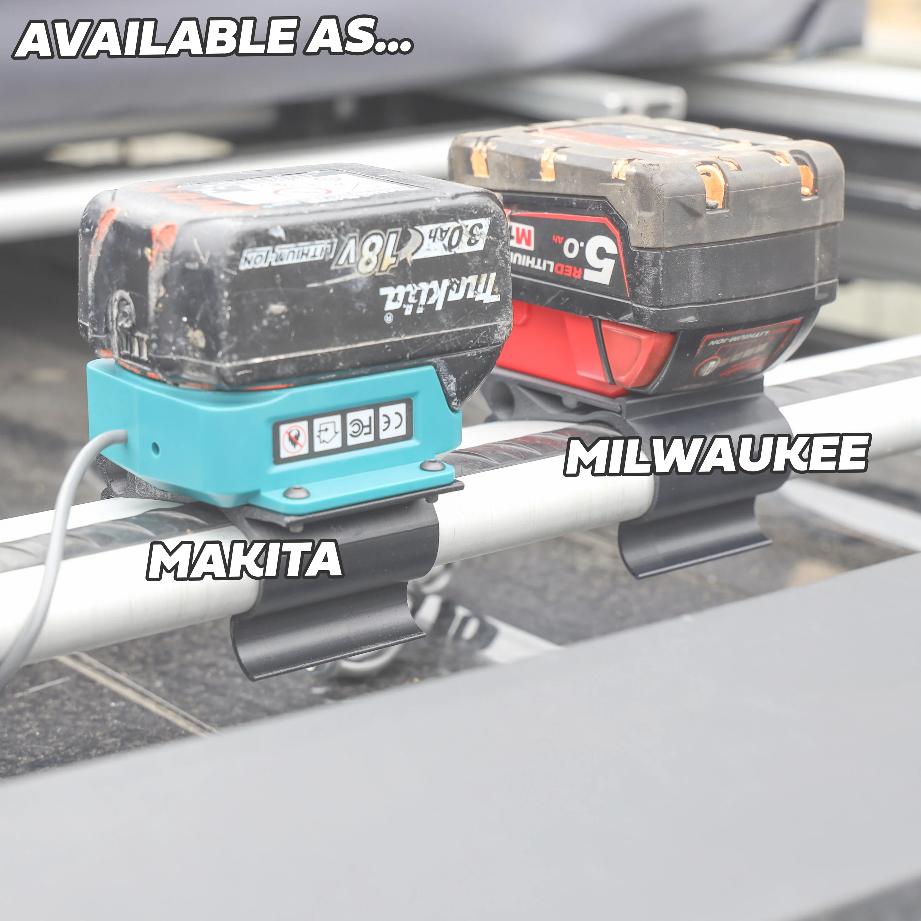 Milwaukee Battery Mount for Starlink Mini Land Rover Defender L663 Cross Bars - Image 7