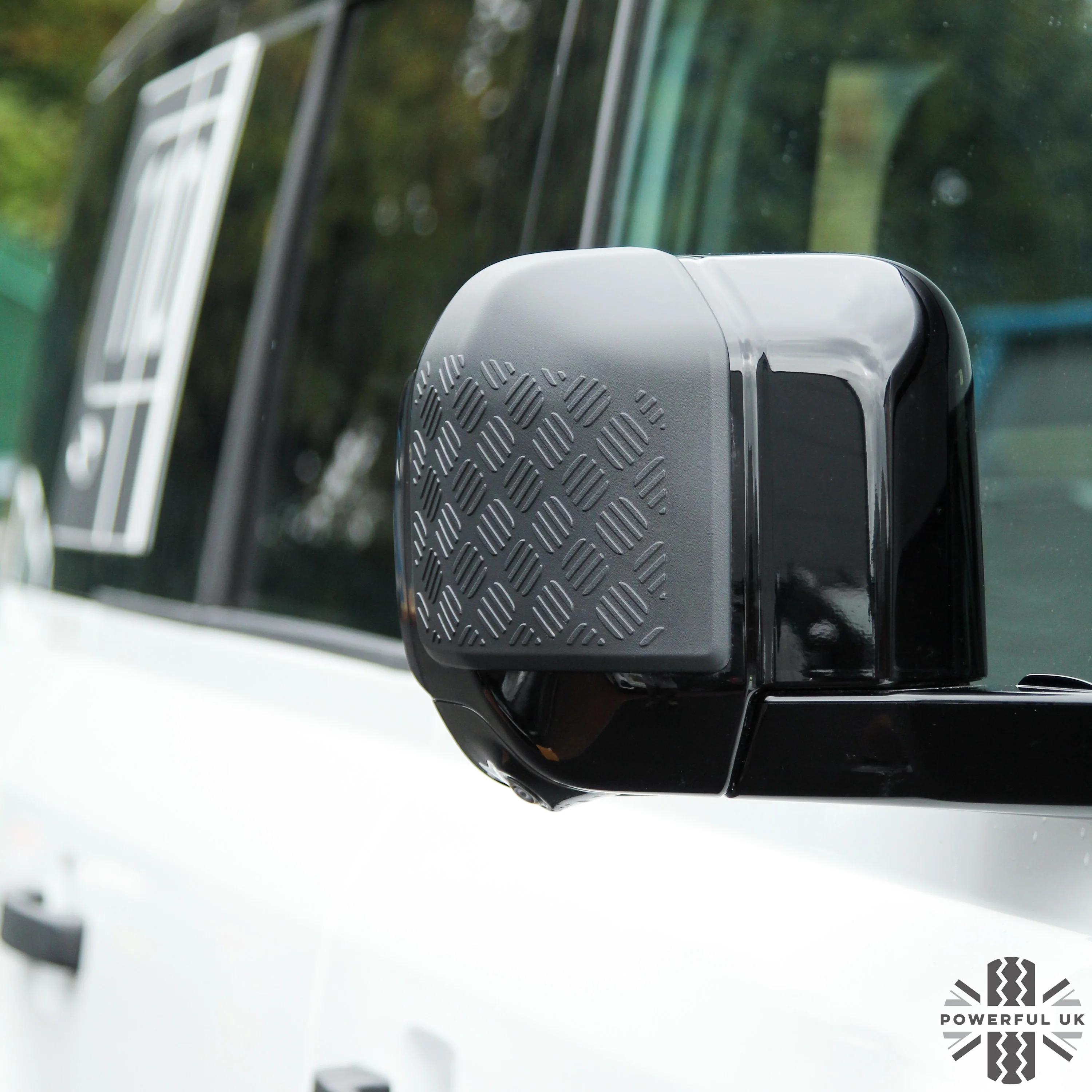 Mirror Covers Chequer Plate (genuine) - for Land Rover Defender L663 - Image 3