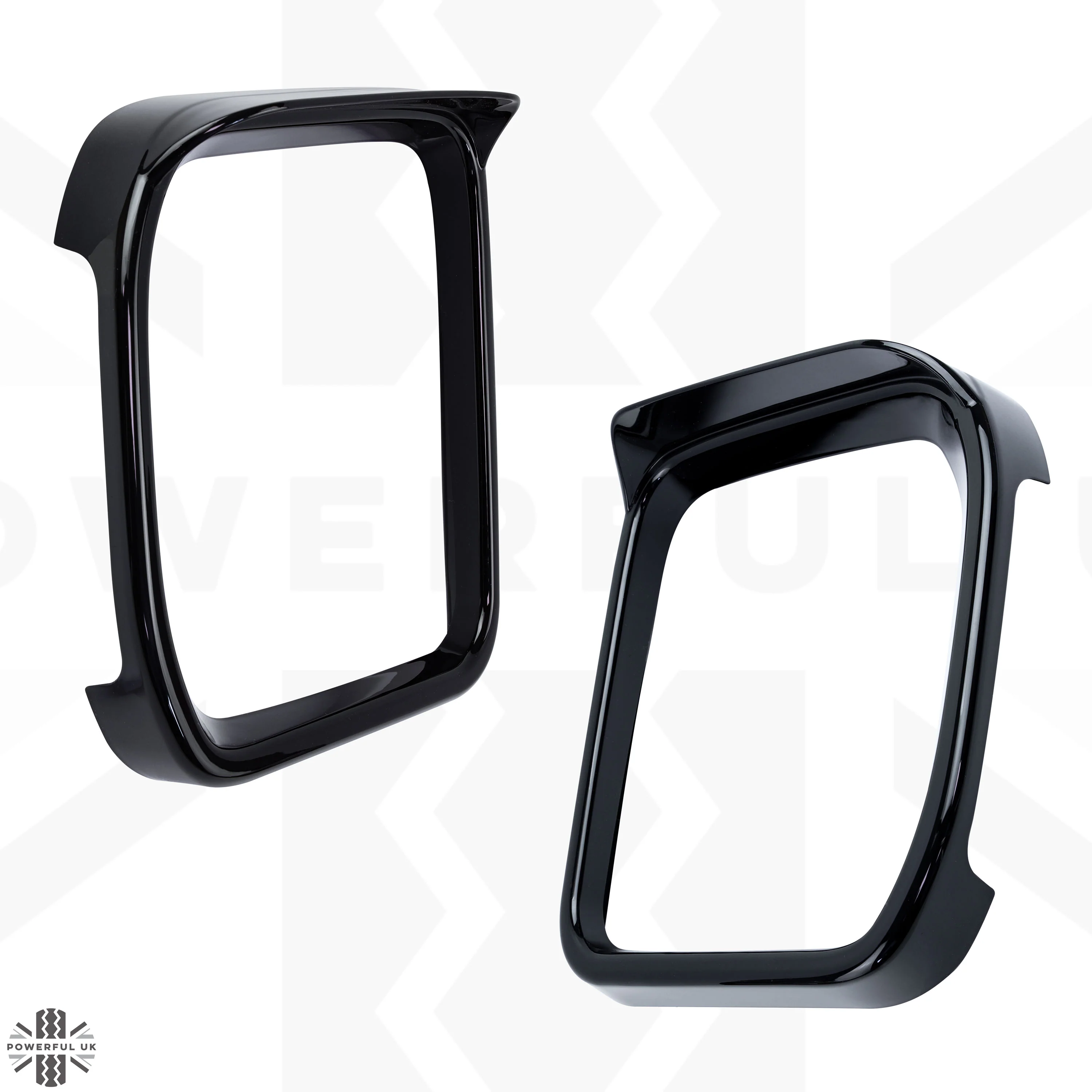 Mirror Trims with Eyebrow in Gloss Black for Land Rover Defender L663 - Image 3
