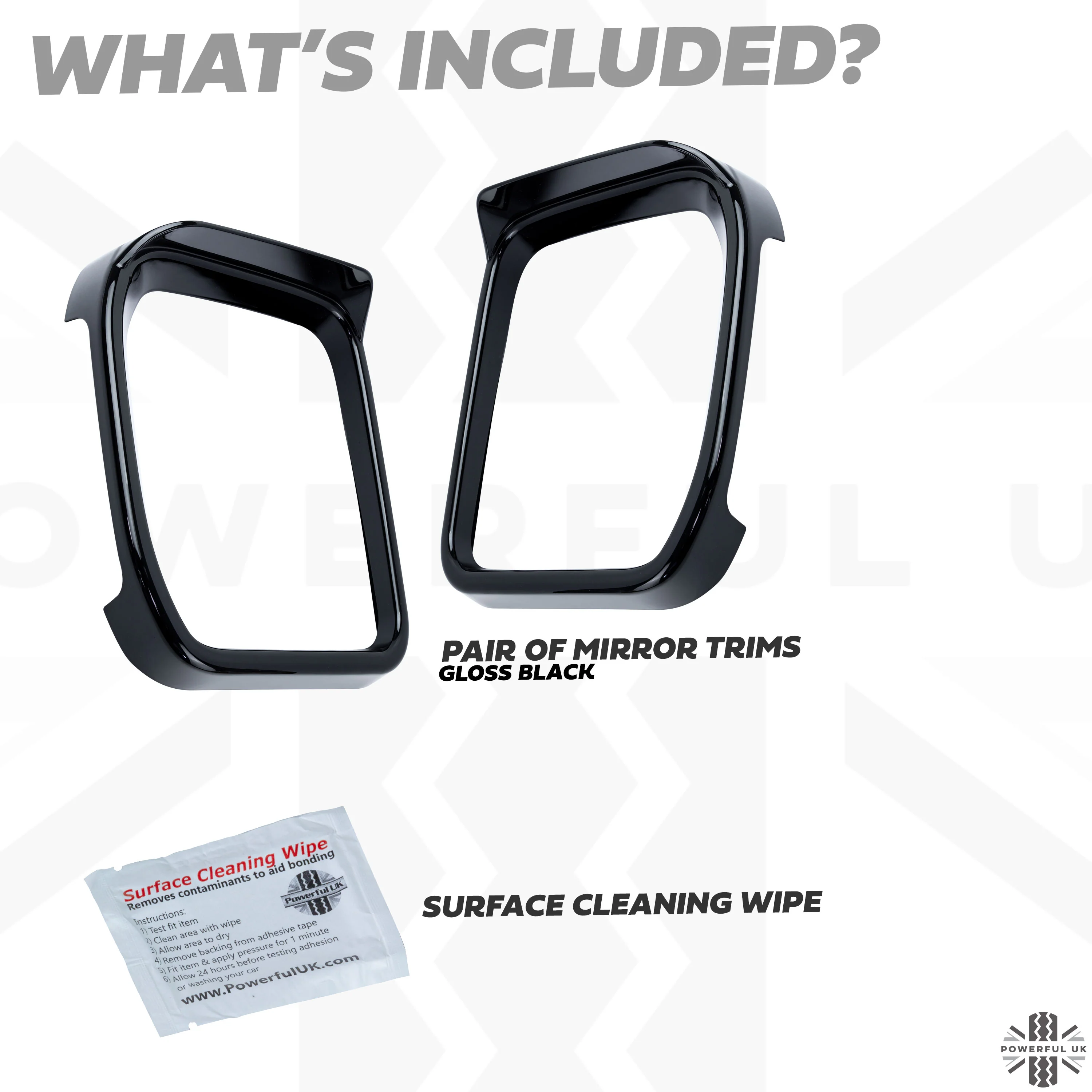 Mirror Trims with Eyebrow in Gloss Black for Land Rover Defender L663 - Image 5