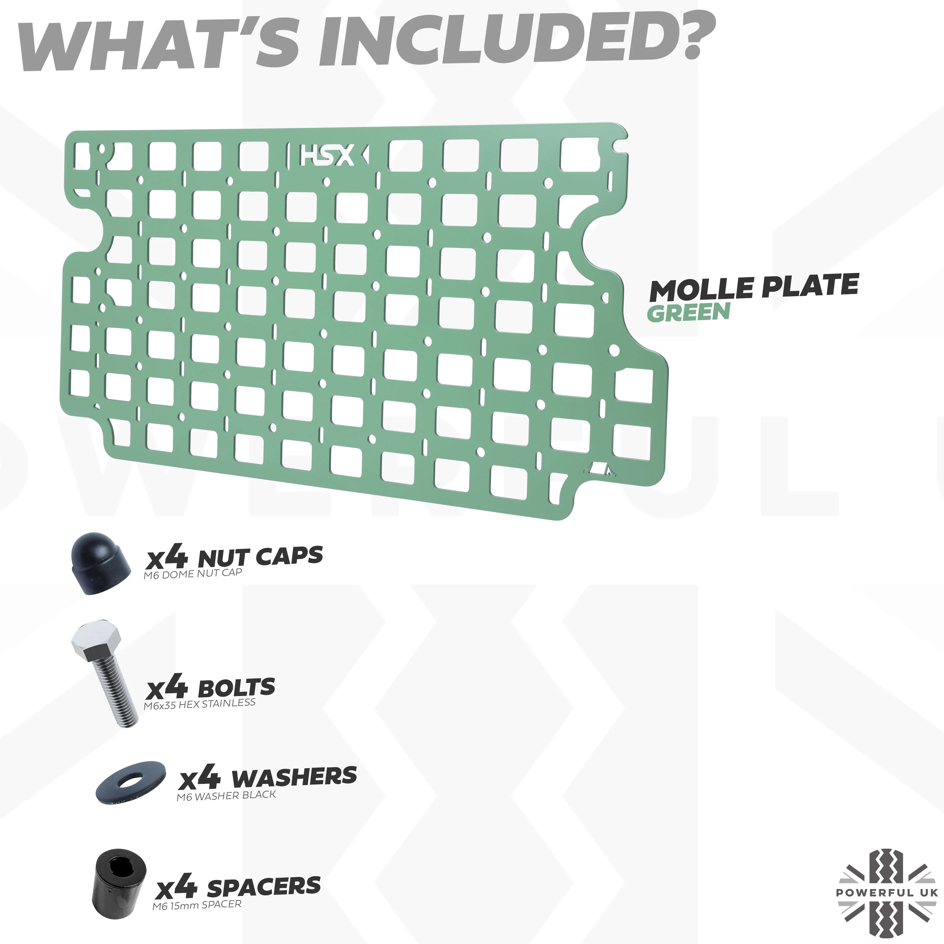 Molle Plate for Side Gear Box for Land Rover Defender L663 - Black or Green - Image 13