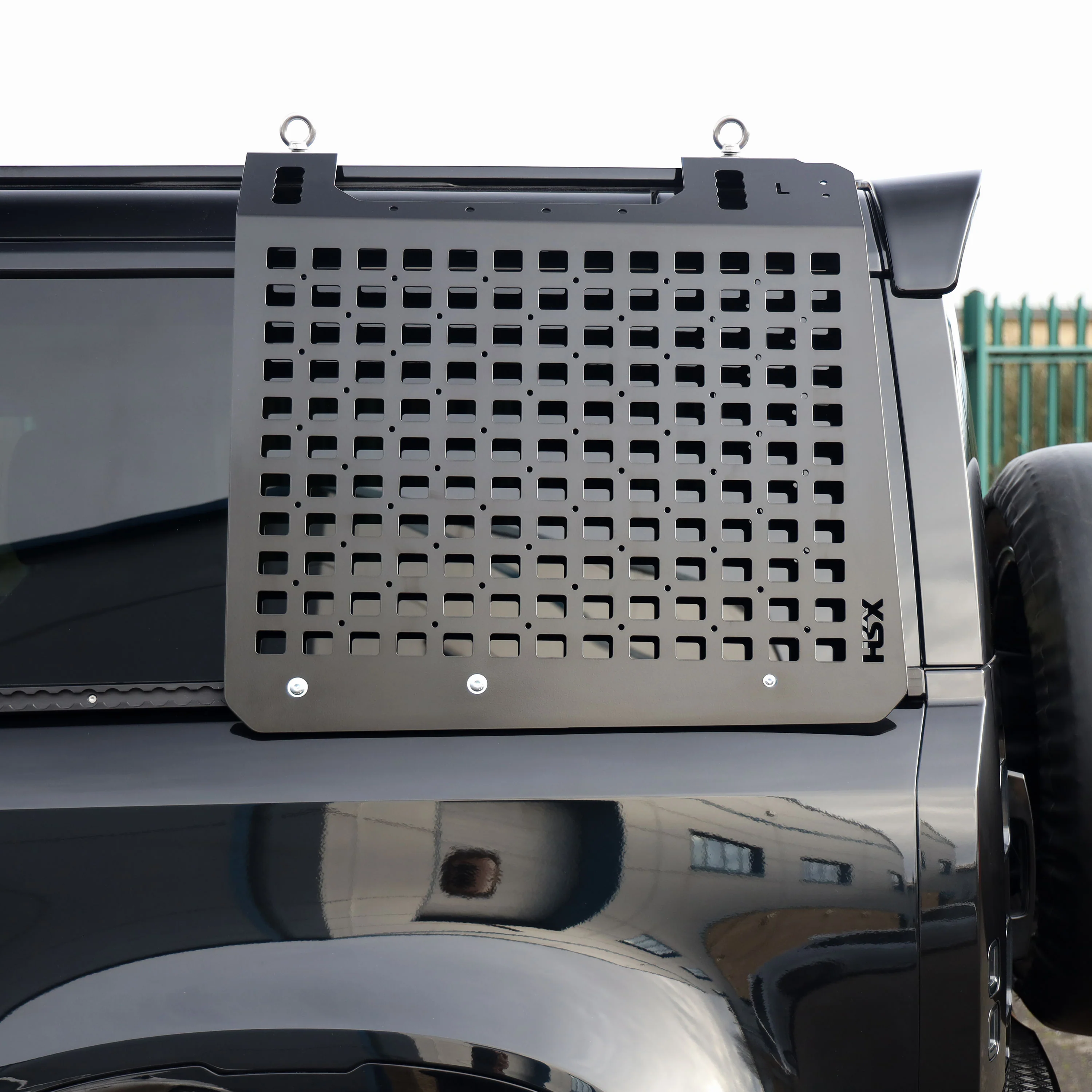 Molle Plate Kit - Black - Grid Design - LH - for Land Rover Defender L663 (90 Model) - Image 6