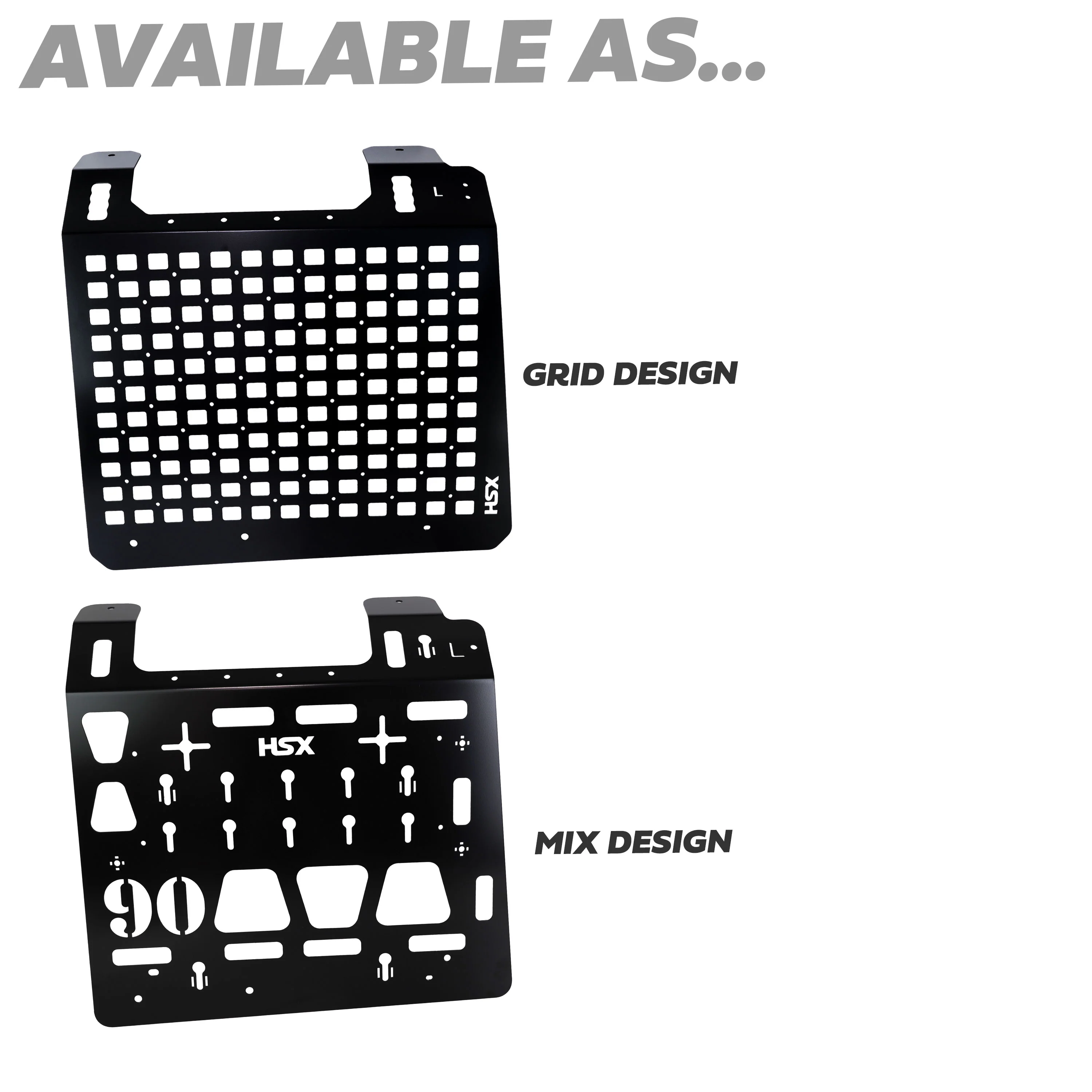Molle Plate Kit - Black - Grid Design - LH - for Land Rover Defender L663 (90 Model) - Image 9