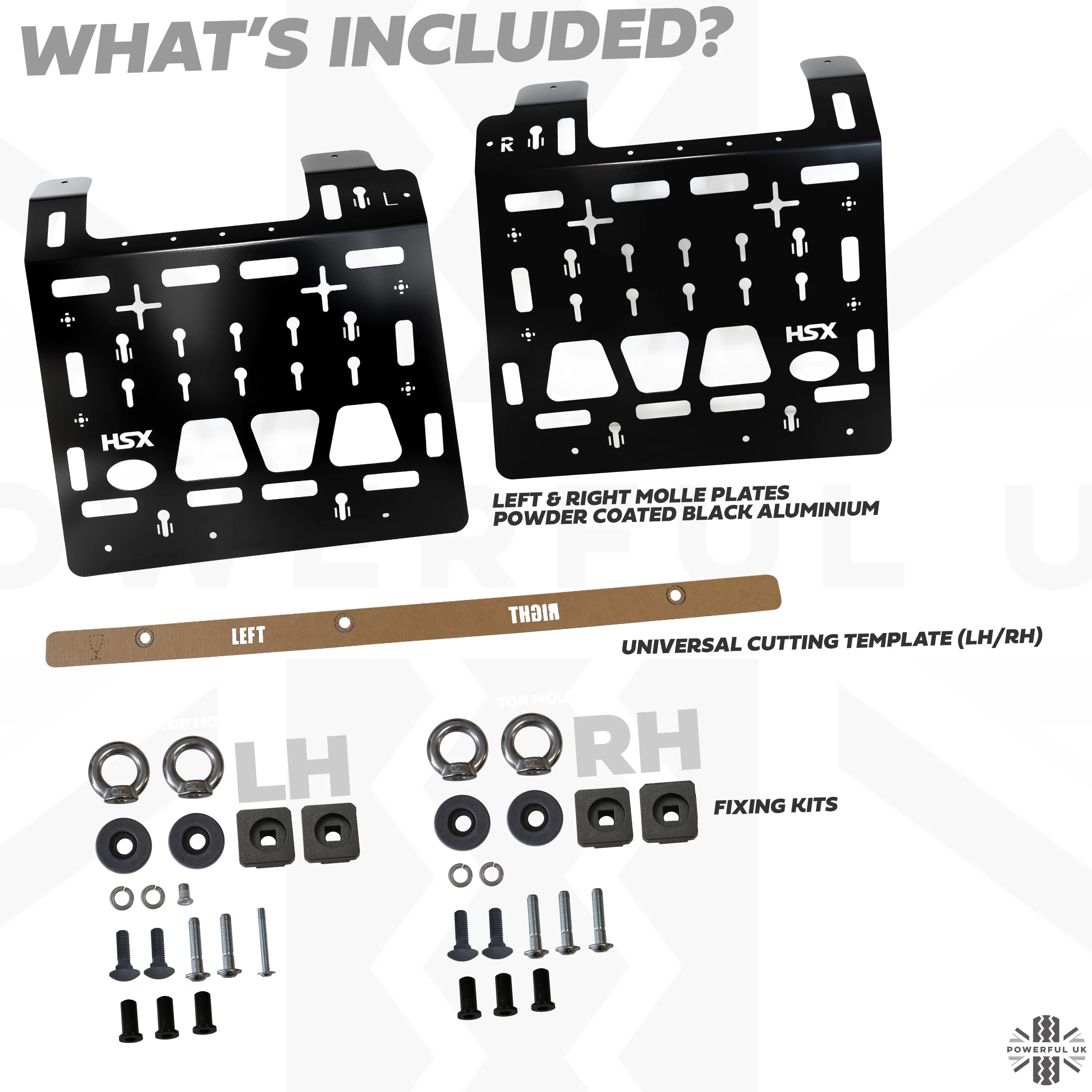 Molle Plate Kit - Mix Design - PAIR - for Land Rover Defender L663 (110 Model ) - Image 3
