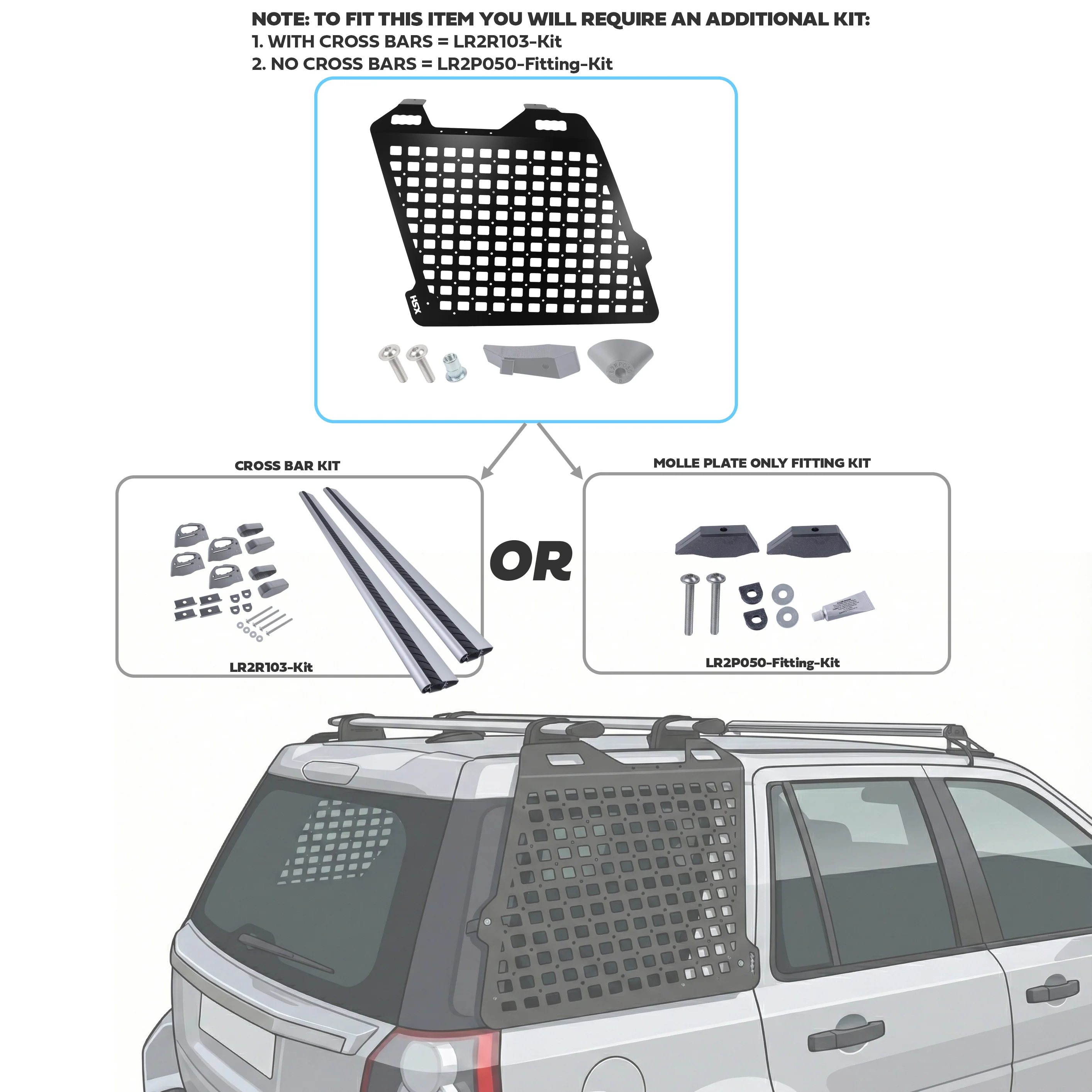 Molle Plate Kit for Land Rover Freelander 2 - Left - Image 9