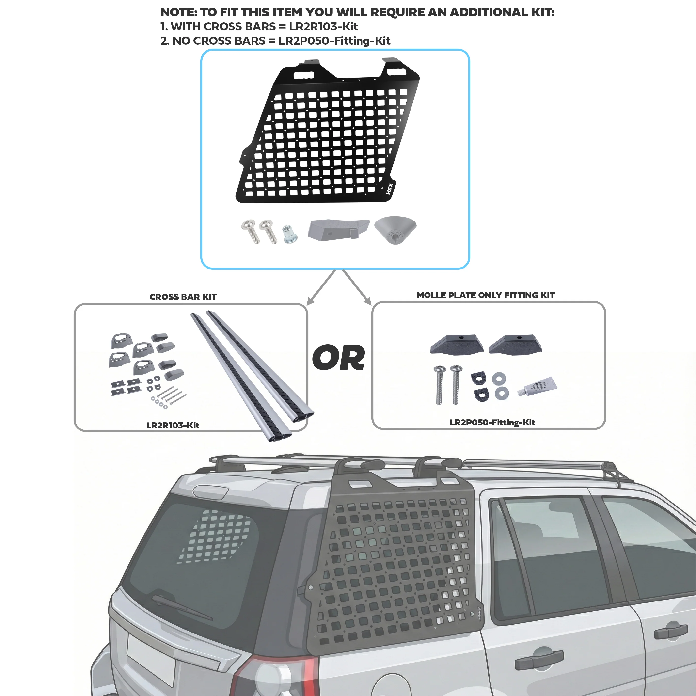 Molle Plate Kit for Land Rover Freelander 2 - Right - Image 9