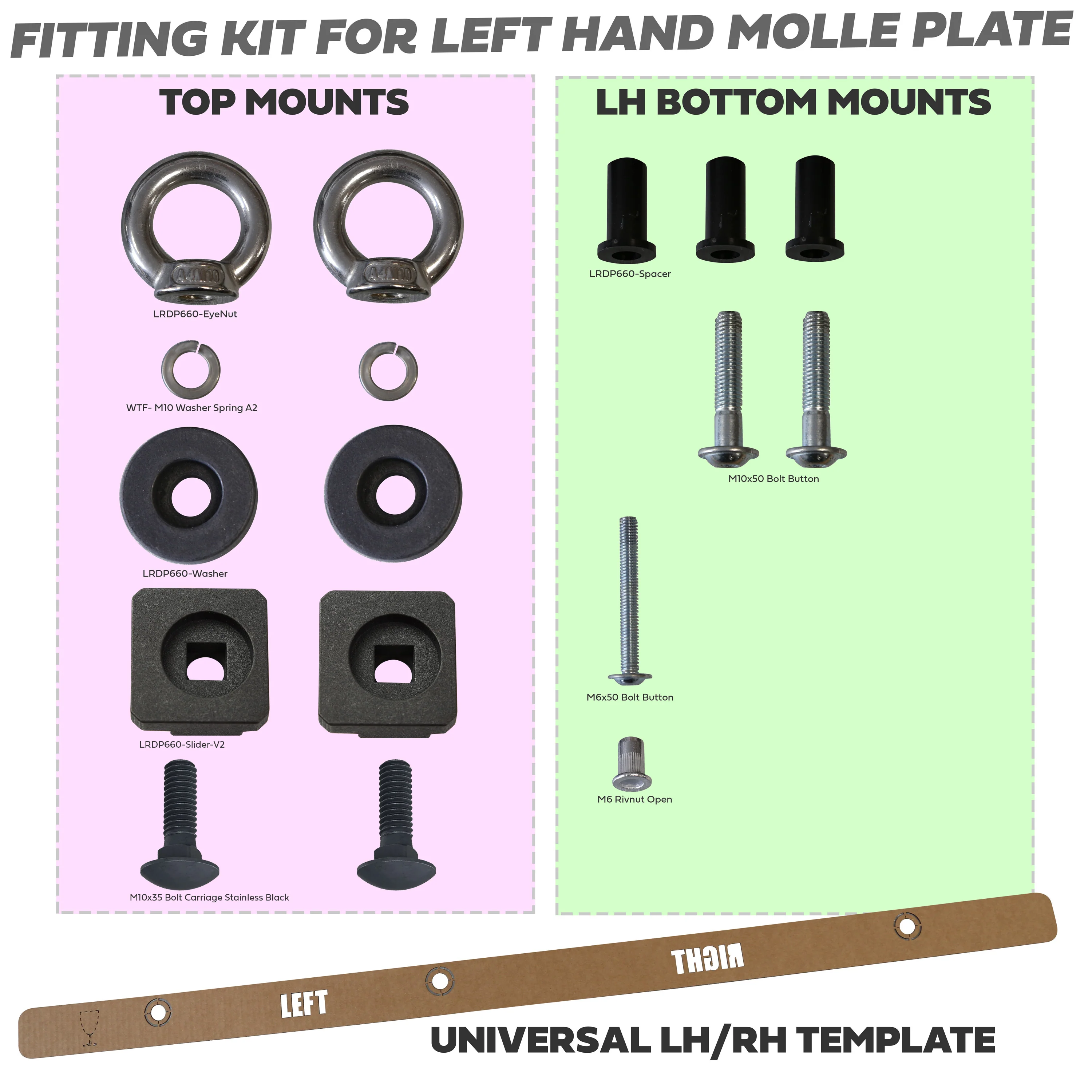 Molle Plate Kit - Grid Design - LH - for Land Rover Defender L663(110) - Image 10