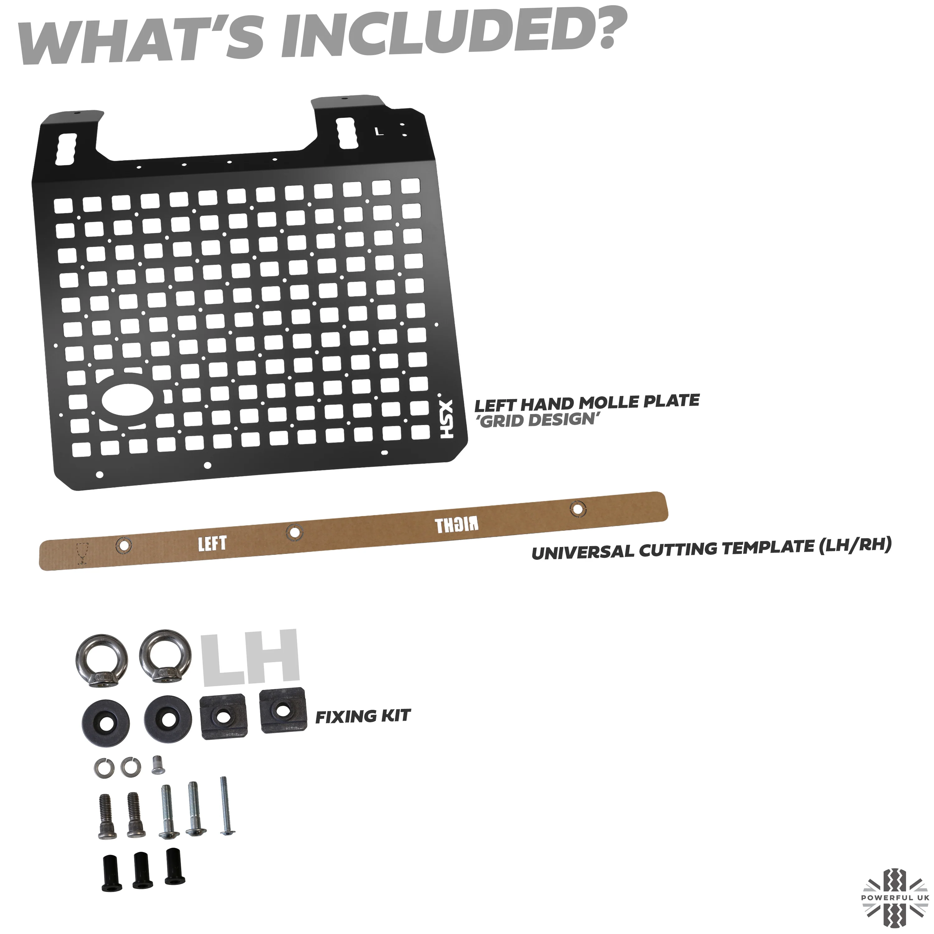 Molle Plate Kit - Grid Design - LH - for Land Rover Defender L663(110) - Image 4