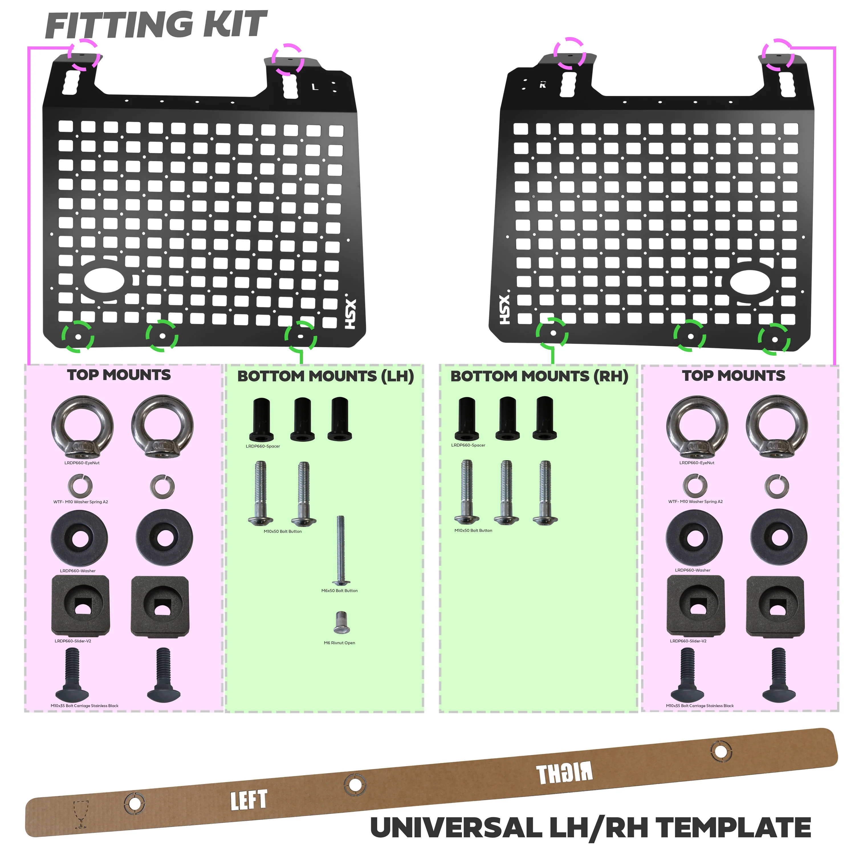 Molle Plate Kit - Grid Design - PAIR - for Land Rover Defender L663(110) - Image 10