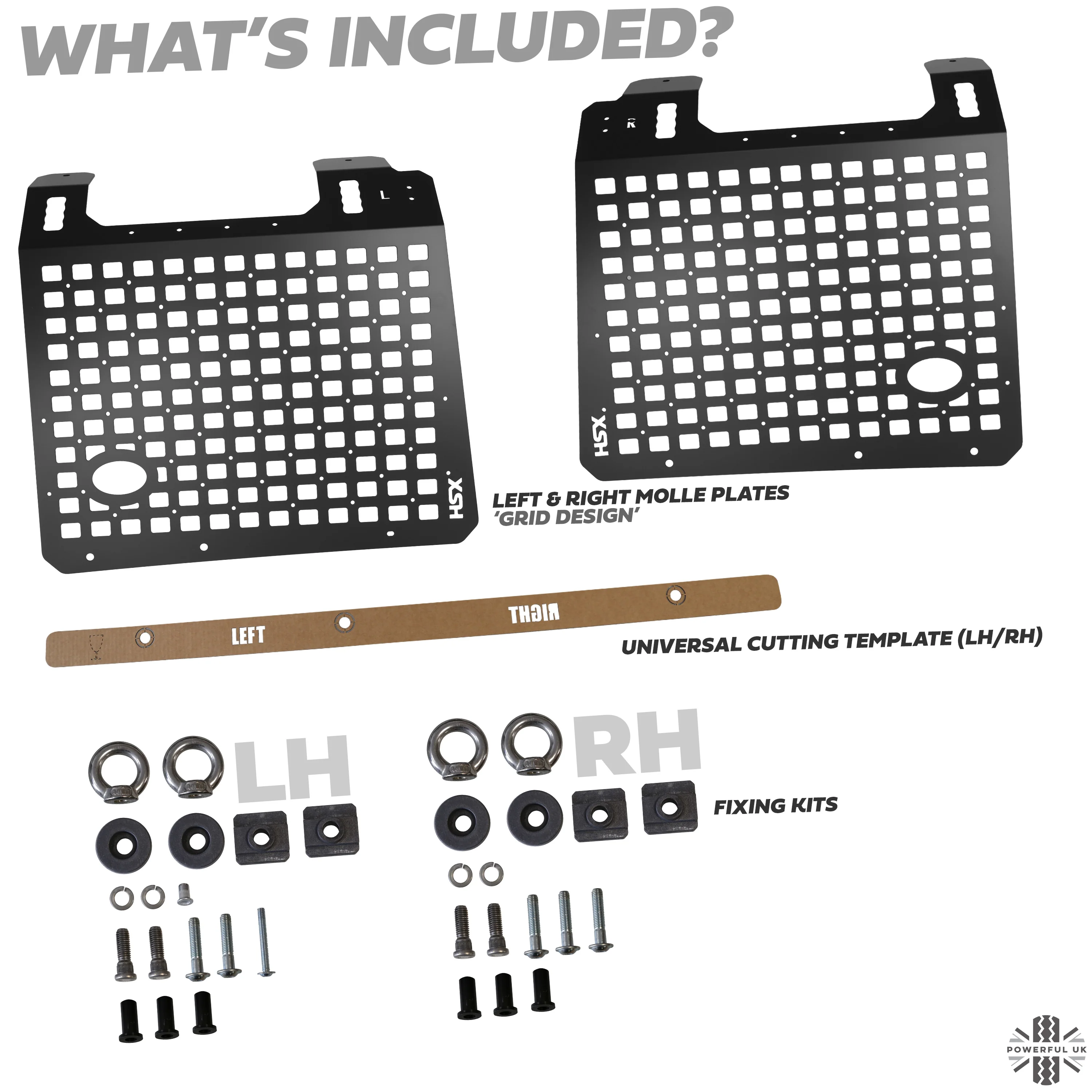 Molle Plate Kit - Grid Design - PAIR - for Land Rover Defender L663(110) - Image 4