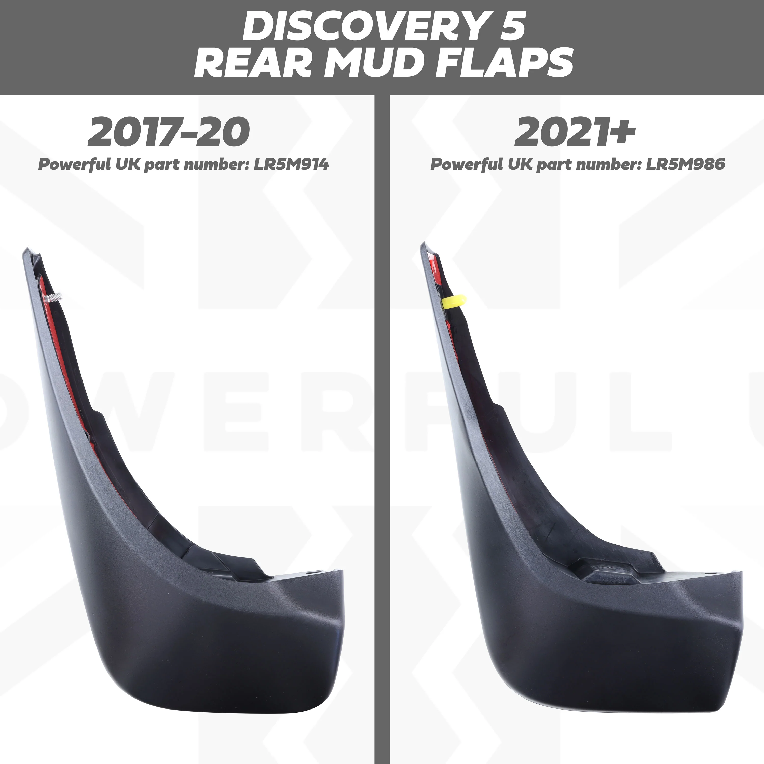 Mudflap kit Front+Rear 4 pc for Land Rover Discovery 5 - Image 4