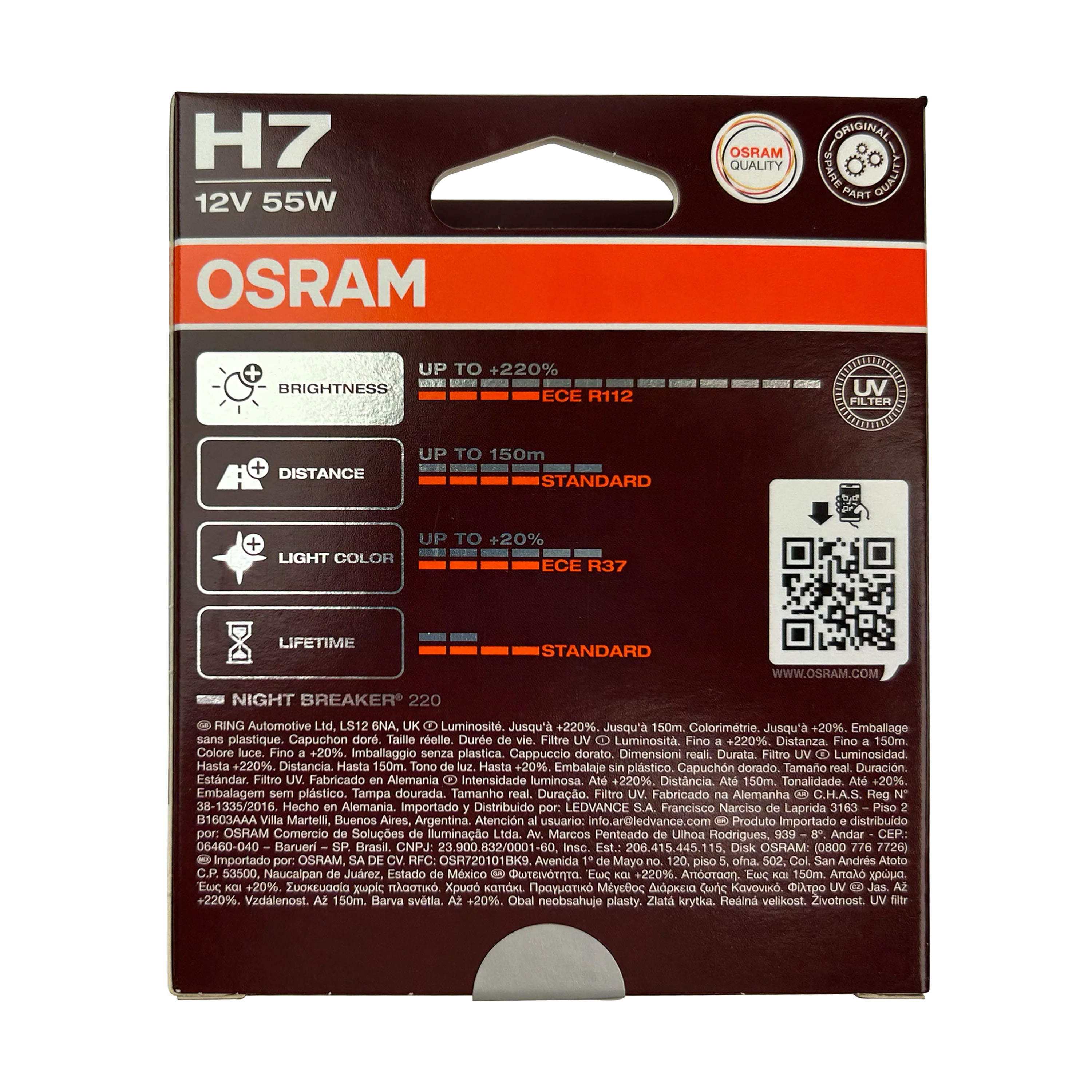 OSRAM H7 High Power Front Fog Lamp Bulbs for Range Rover L322 - Pair - Image 8