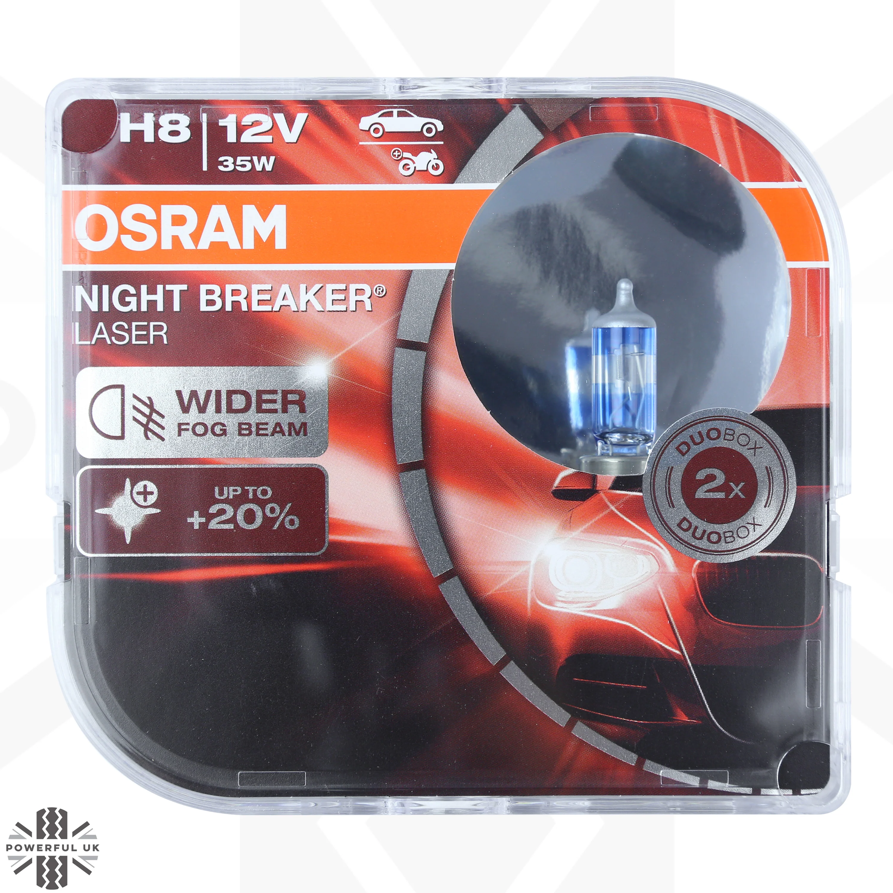 OSRAM H8 'Night Breaker Laser' Fog Bulbs (Pair) for BMW Mini 2nd Generation onwards (2006+) - Image 8