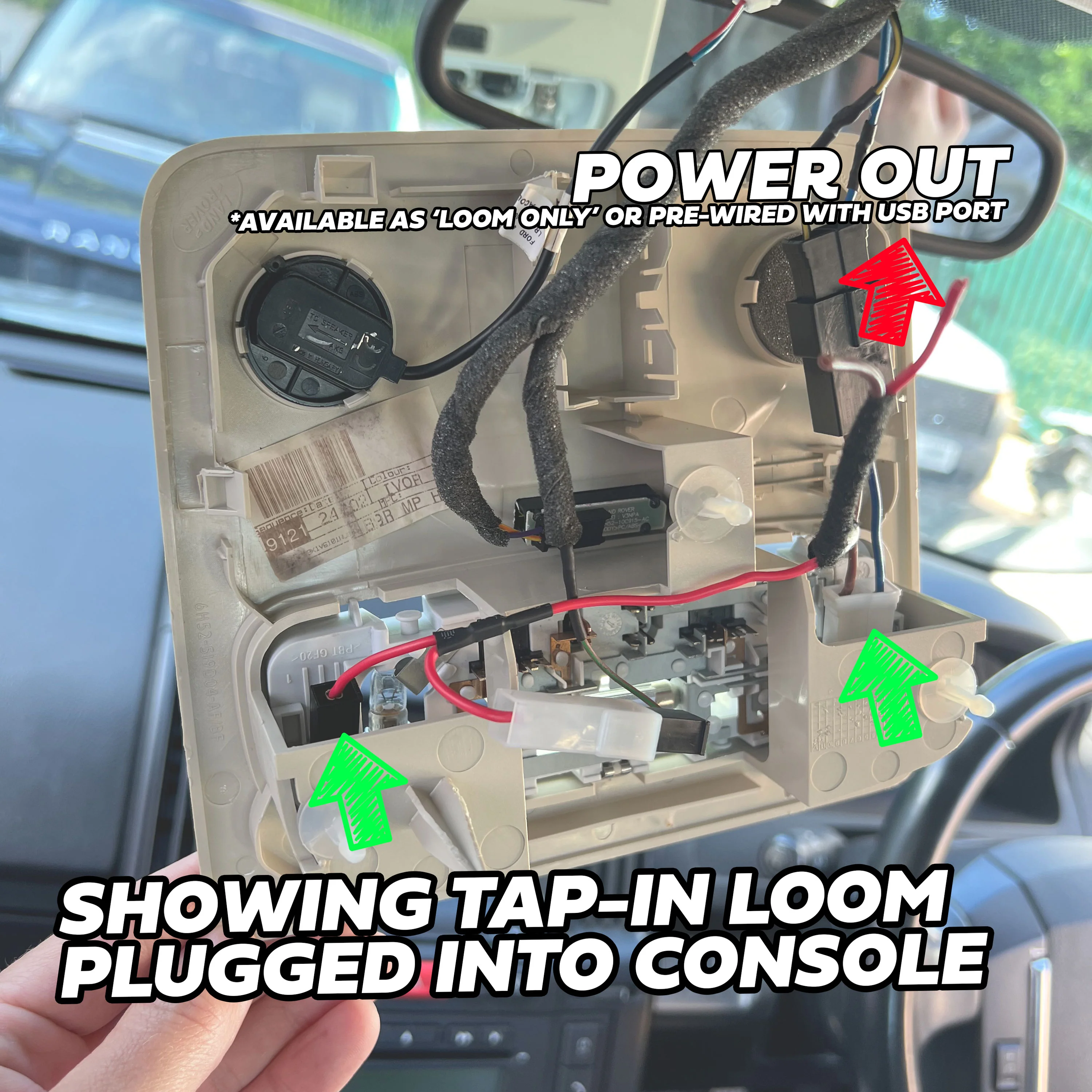 Overhead Console 'Dashcam' Power Tap-in Loom for Ford Fiesta MK5 / MK6 / MK7 - Image 4