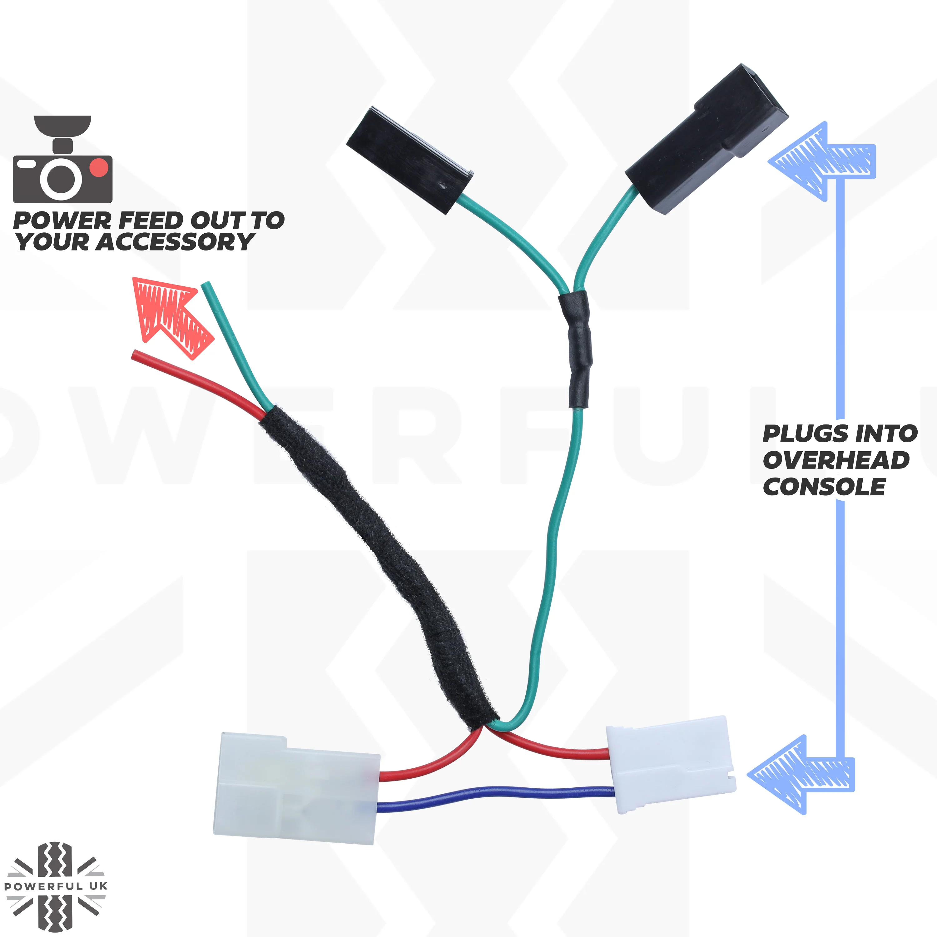 Overhead Console 'Dashcam' Power Tap-in Loom for Land Rover Freelander 2 (2012+) - Image 4