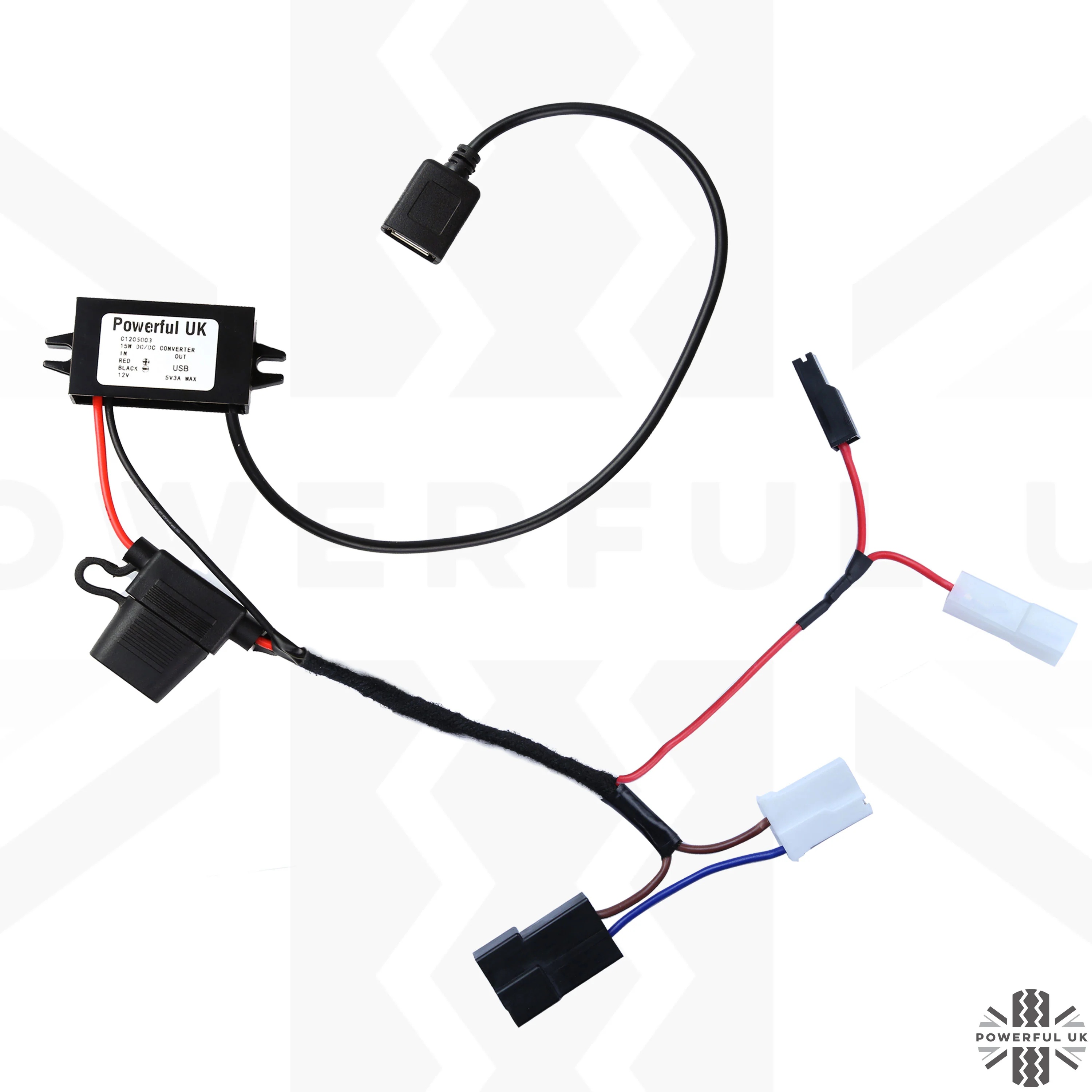 Overhead Console 'Dashcam' Wiring Kit - Tap-in Loom + USB-A Adapter for Ford Fiesta - Image 2