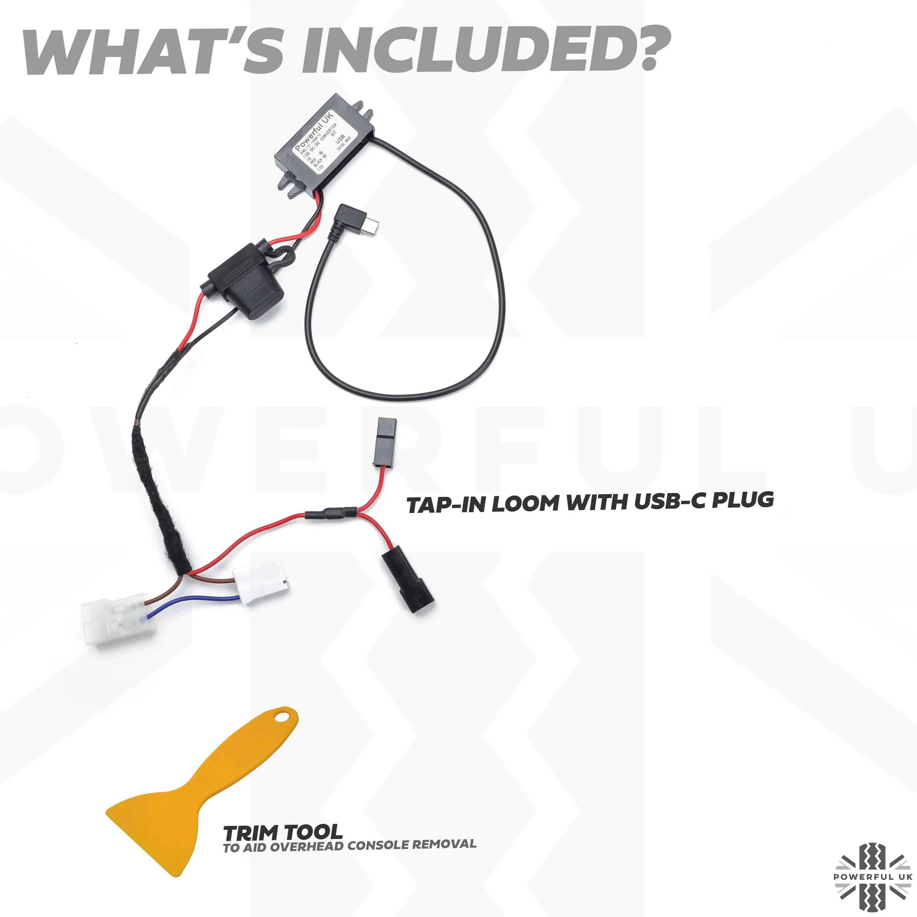Overhead Console 'Dashcam' Wiring Kit - Tap-in Loom + USB-C Adapter for Freelander 2 (2007-2012) - Image 5