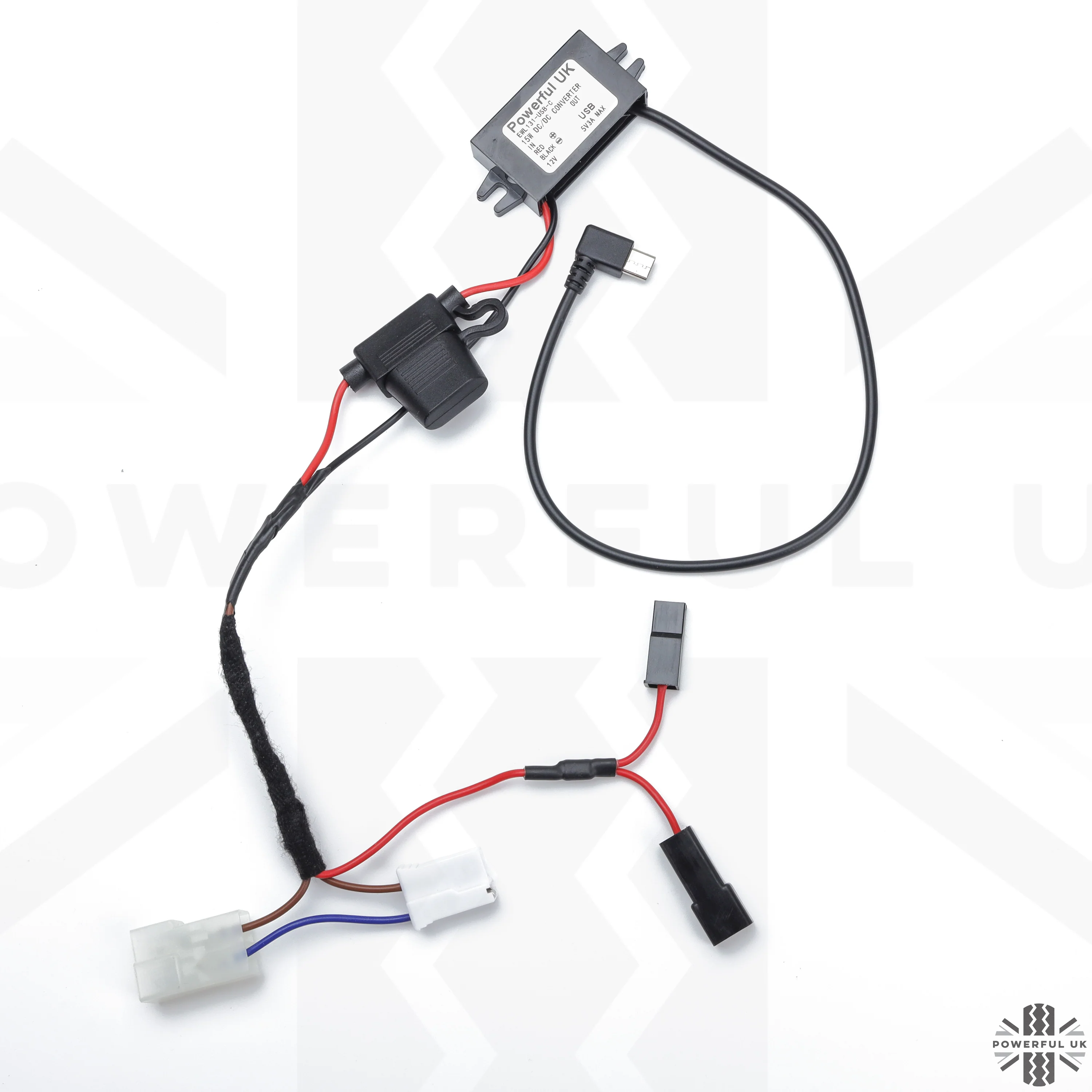 Overhead Console 'Dashcam' Wiring Kit - Tap-in Loom + USB-C Adapter for Ford Fiesta - Image 2