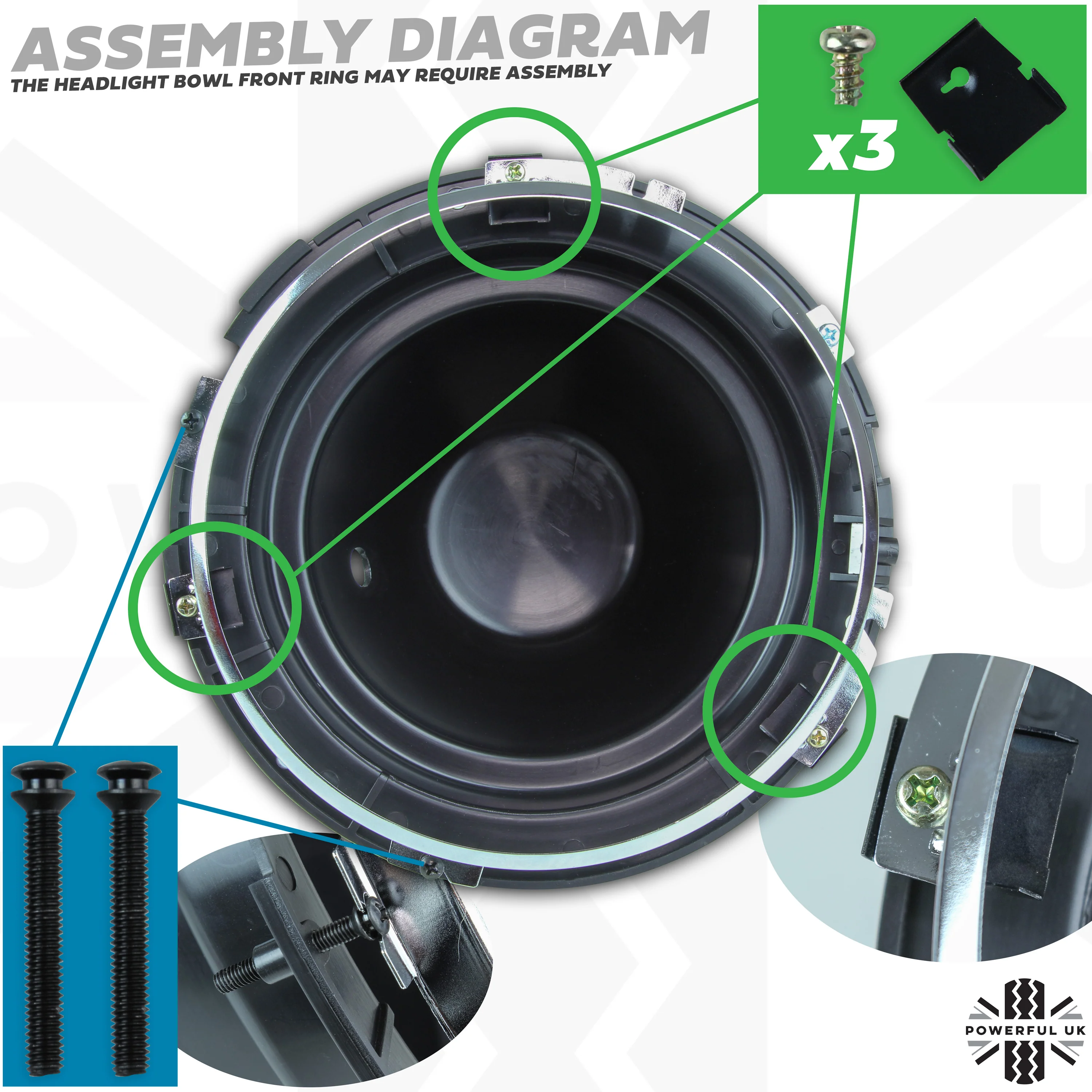 Pair of Head Light Bowls for Classic Mini - Image 6