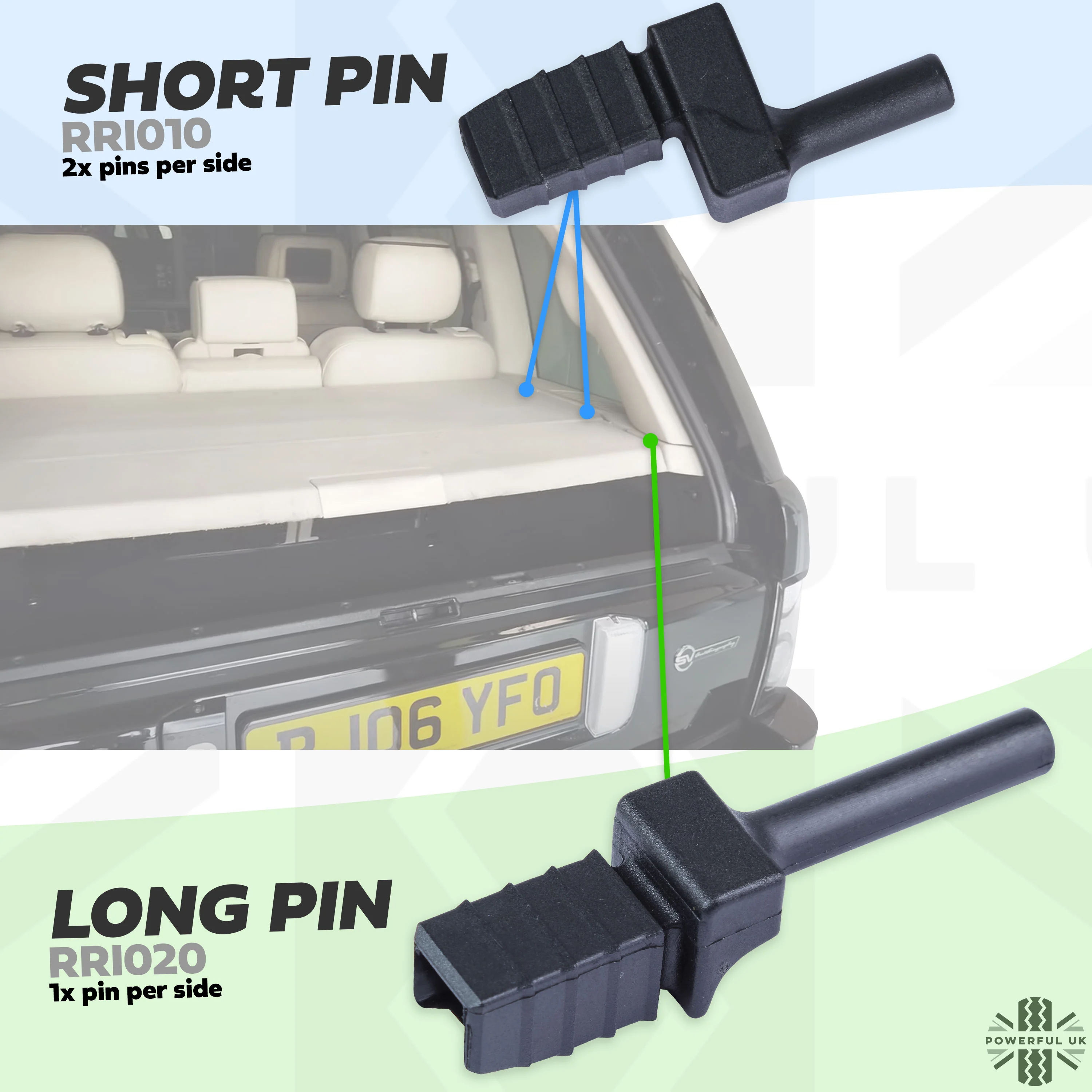 Parcel Shelf Repair Pin for Range Rover L322 - SHORT Type - Pair - Image 6