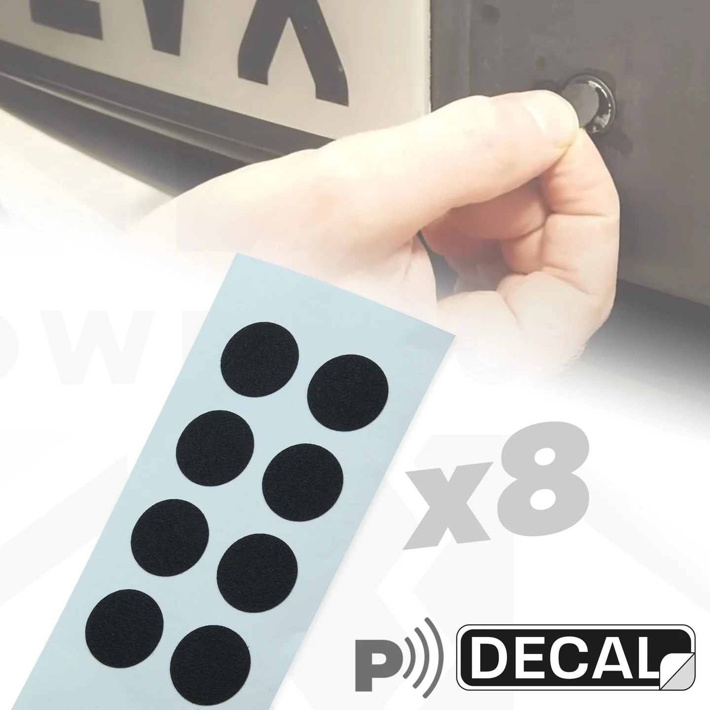 Parking Sensor Cover Stickers x 8 - Image 6