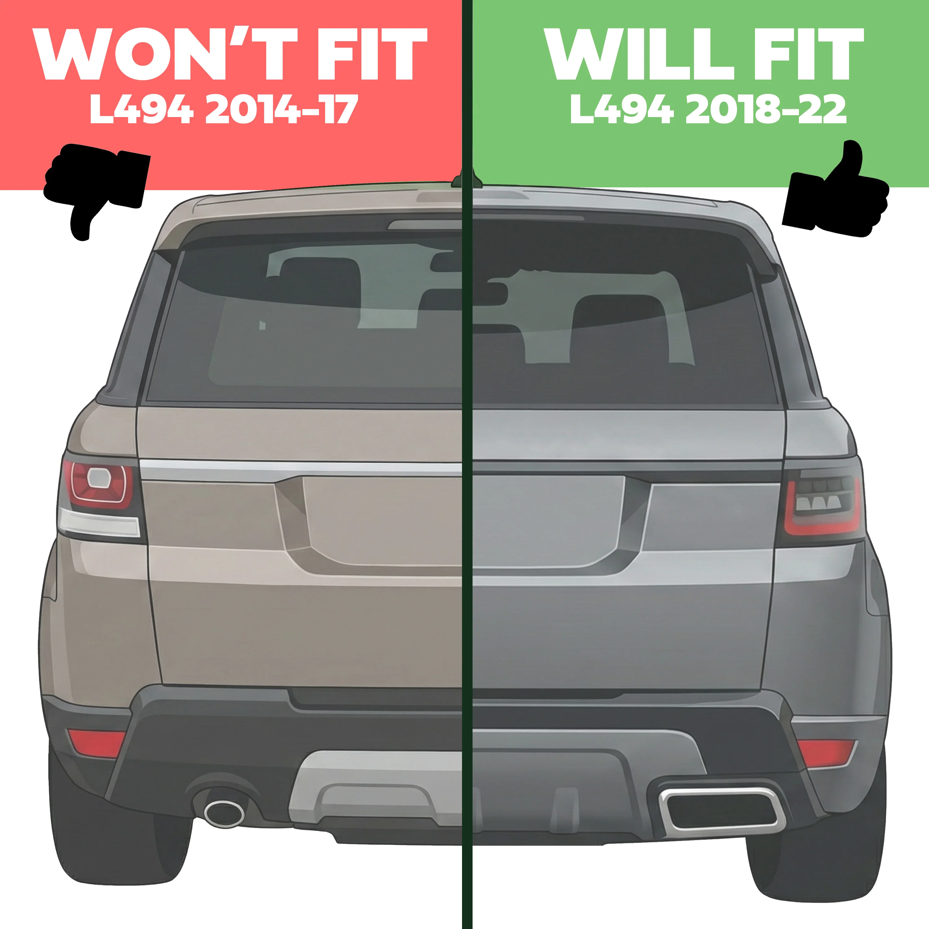 Rear Bumper Centre Trim for Range Rover Sport L494 2018-22 - Image 8