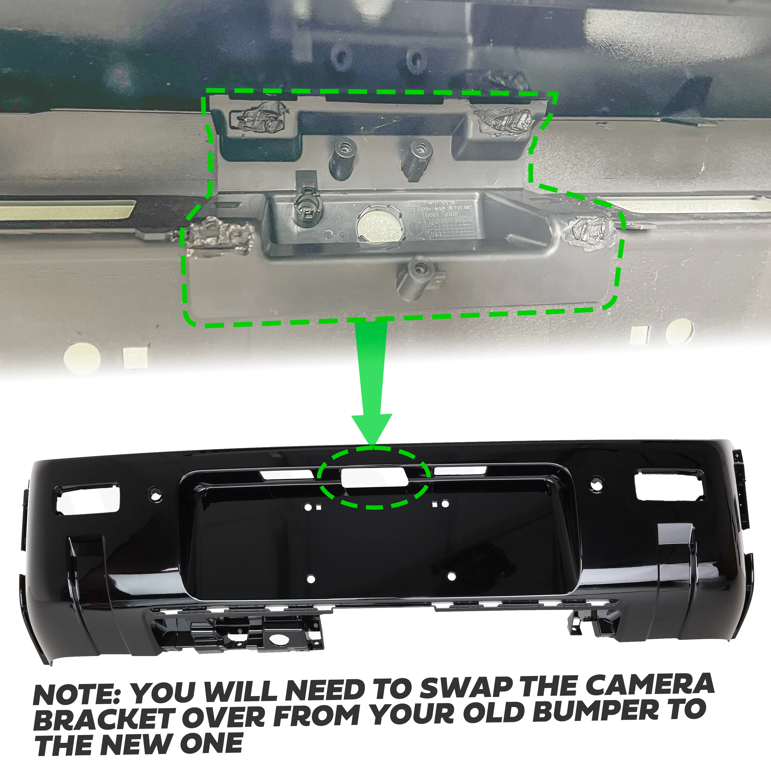 Rear Bumper Kit for Land Rover Defender L663 - Gloss Black - Image 6