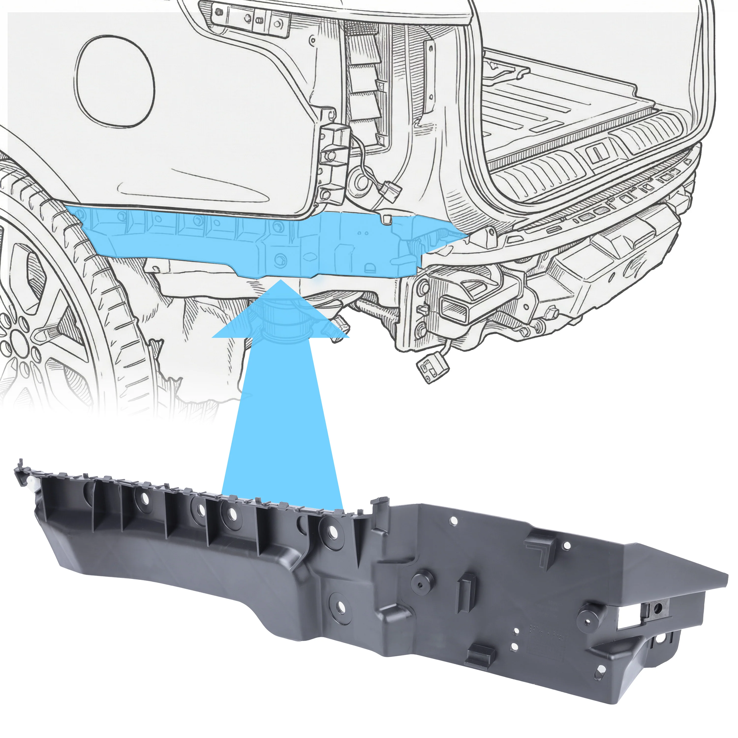 Rear Bumper Mounting Bracket for Range Rover Sport L494 - Left - Image 4