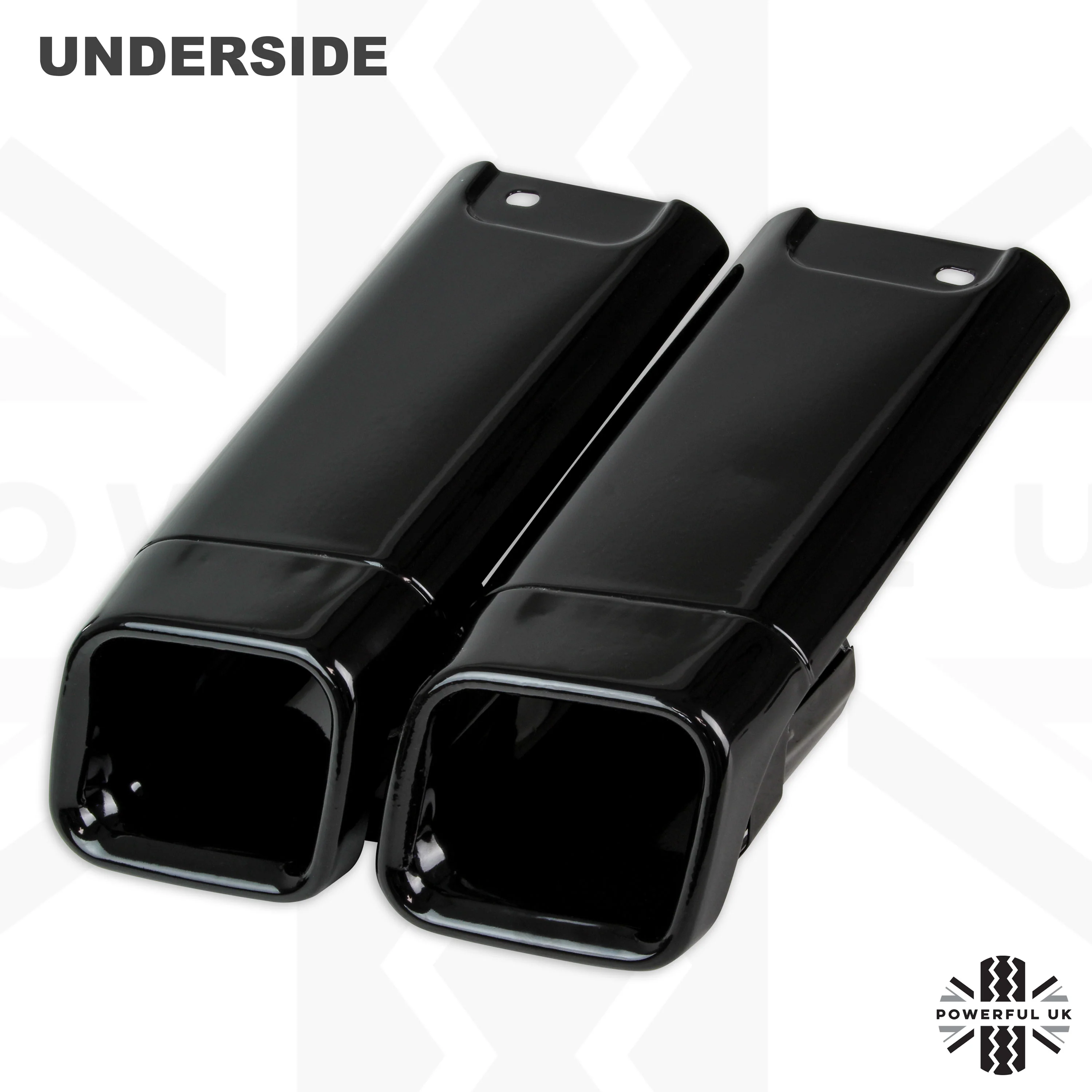 Rear Bumper Quad Exhaust Tips "SVO Style" for Range Rover L405 - Black - Image 4
