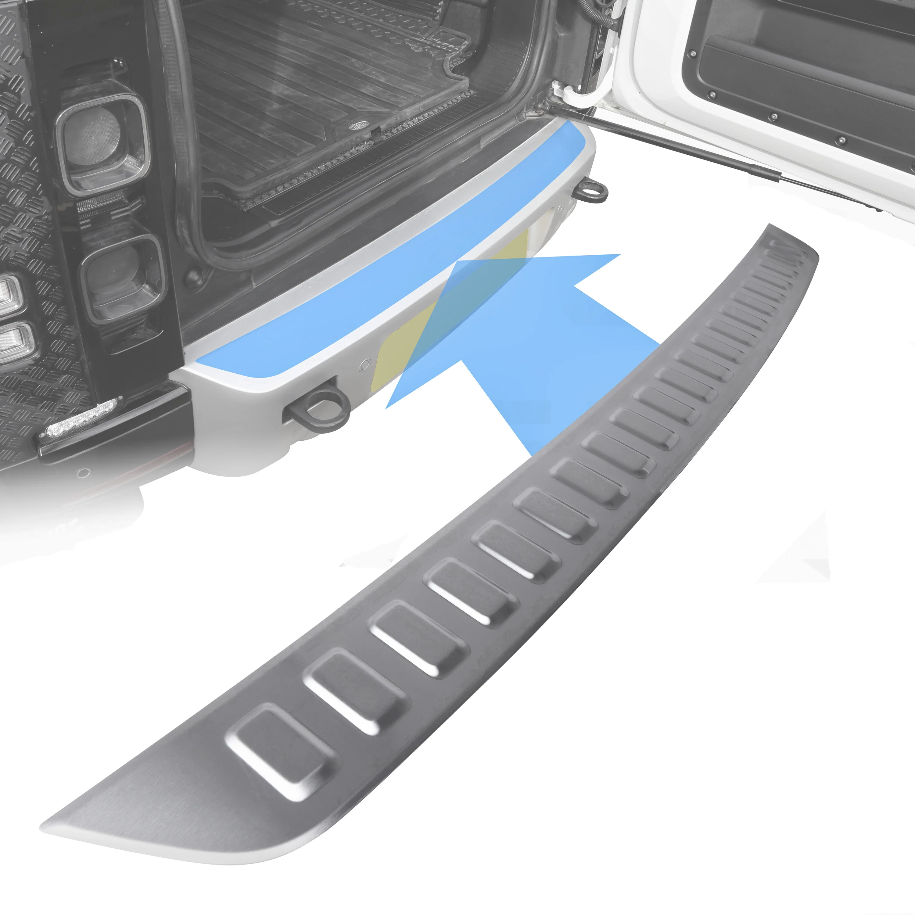 Rear Bumper Strip Stainless Steel (genuine) for Land Rover Defender L663