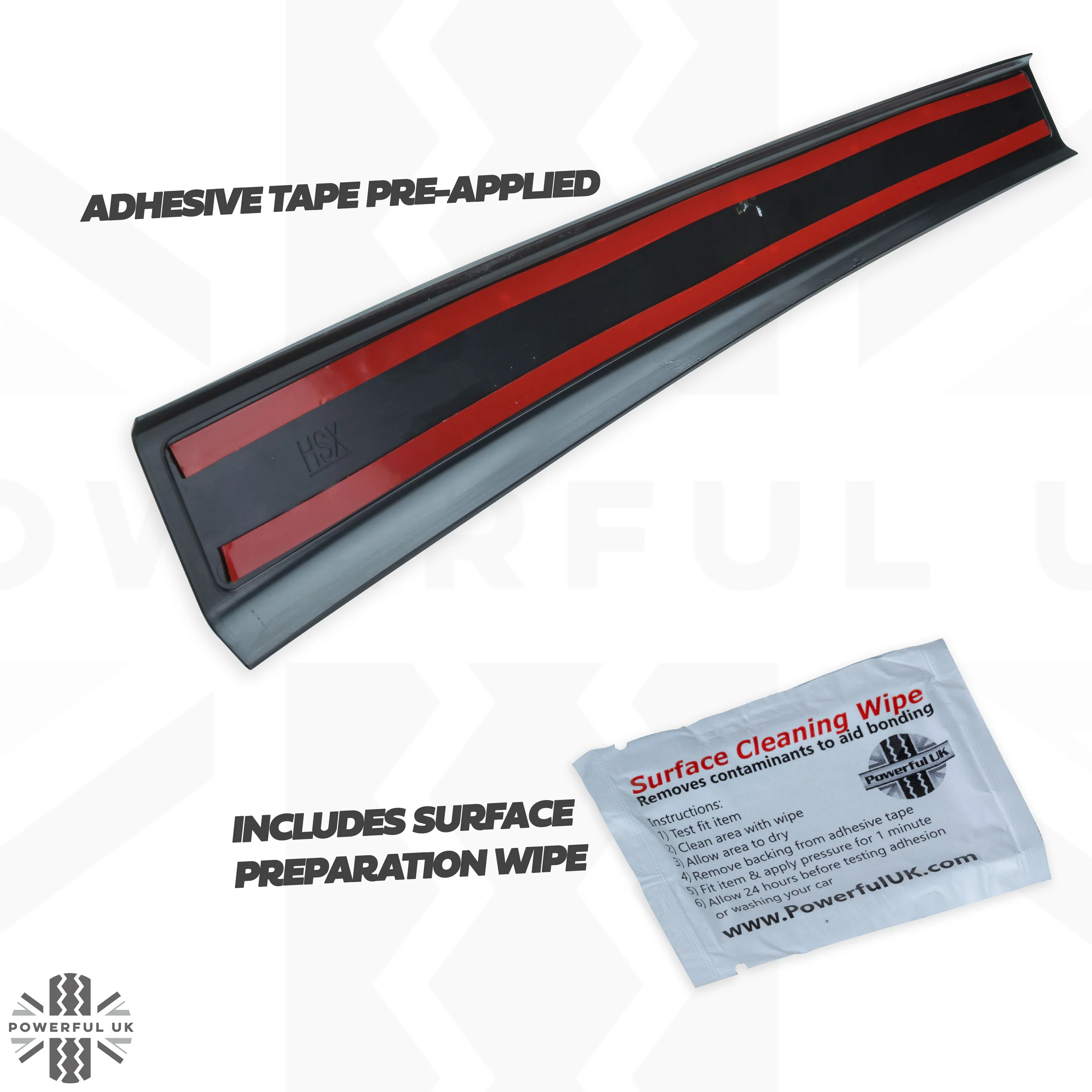 Rear Bumper Trim Kit 3pc for Range Rover Evoque L538 Dynamic - Silver - Image 7