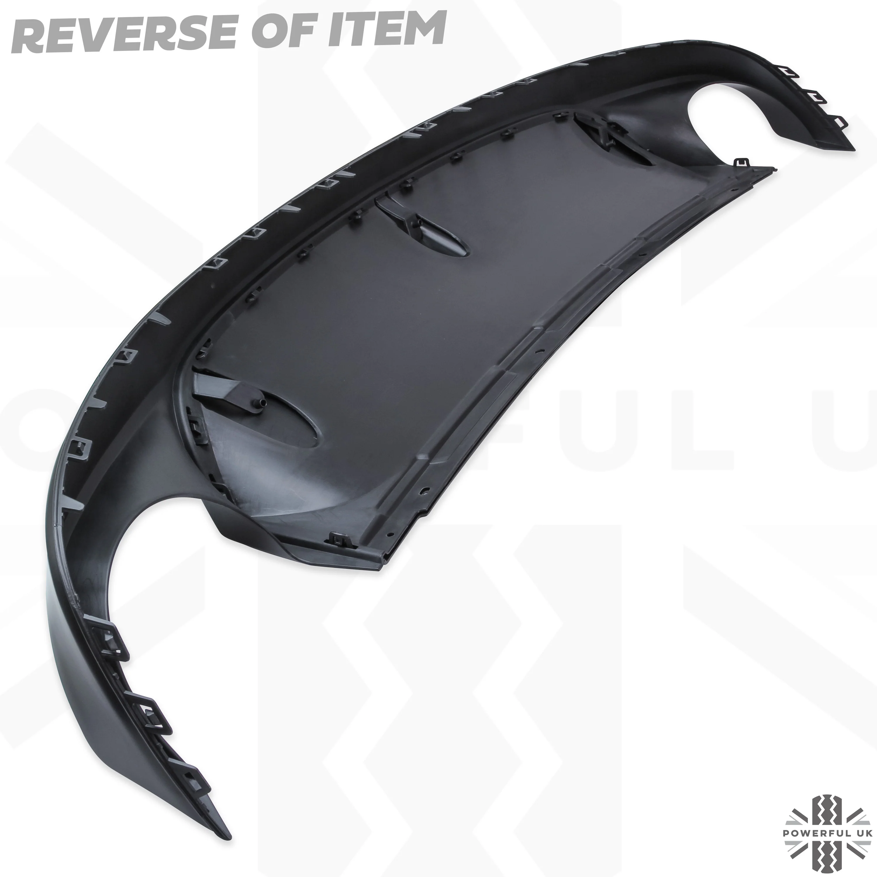 Rear Bumper Valance & Diffuser - 2pc - Gloss Black for Jaguar XF - Image 2