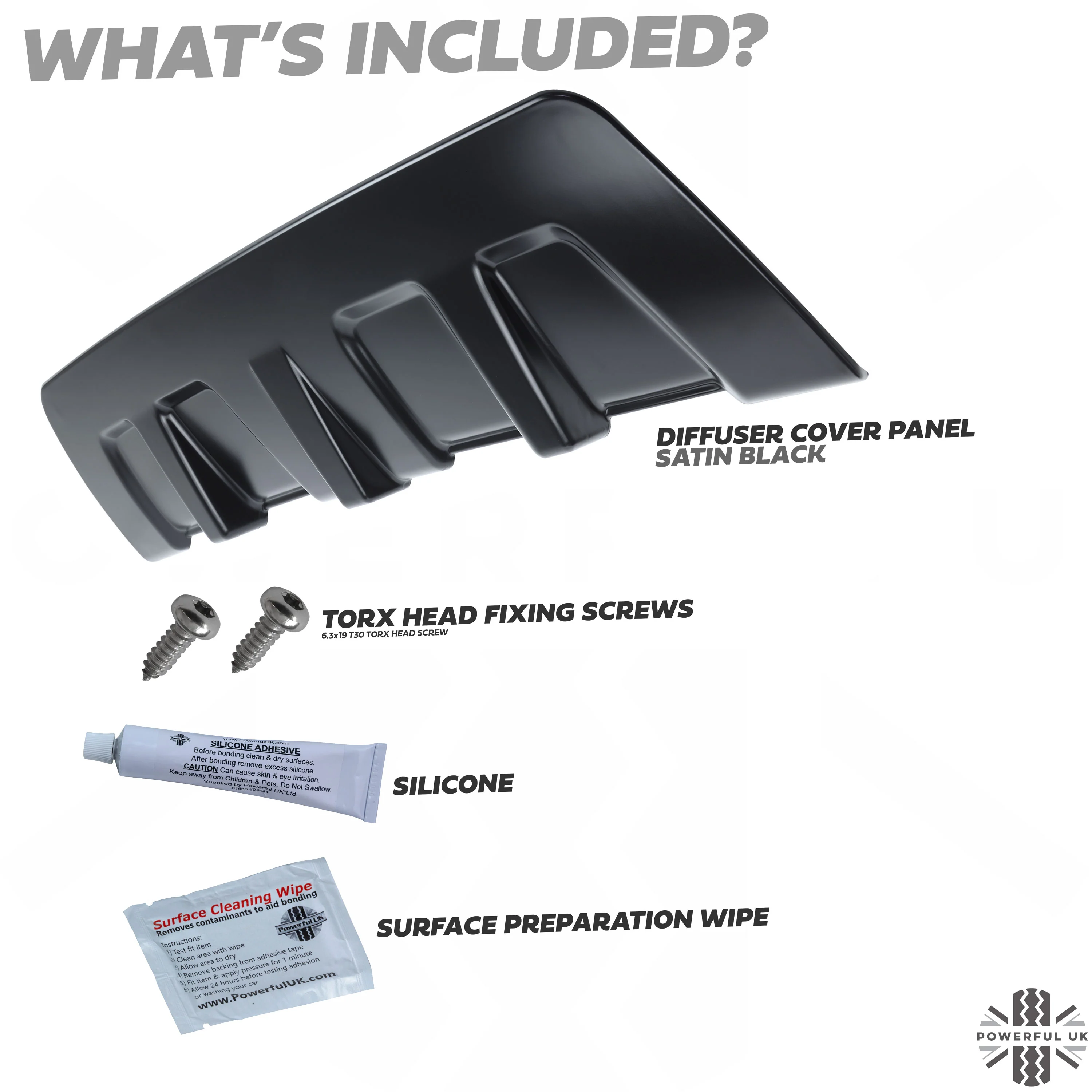 Rear Diffuser Panel for Range Rover Evoque Pure/Prestige/SE/SE Tech (2011-18) - Satin Black - Image 3