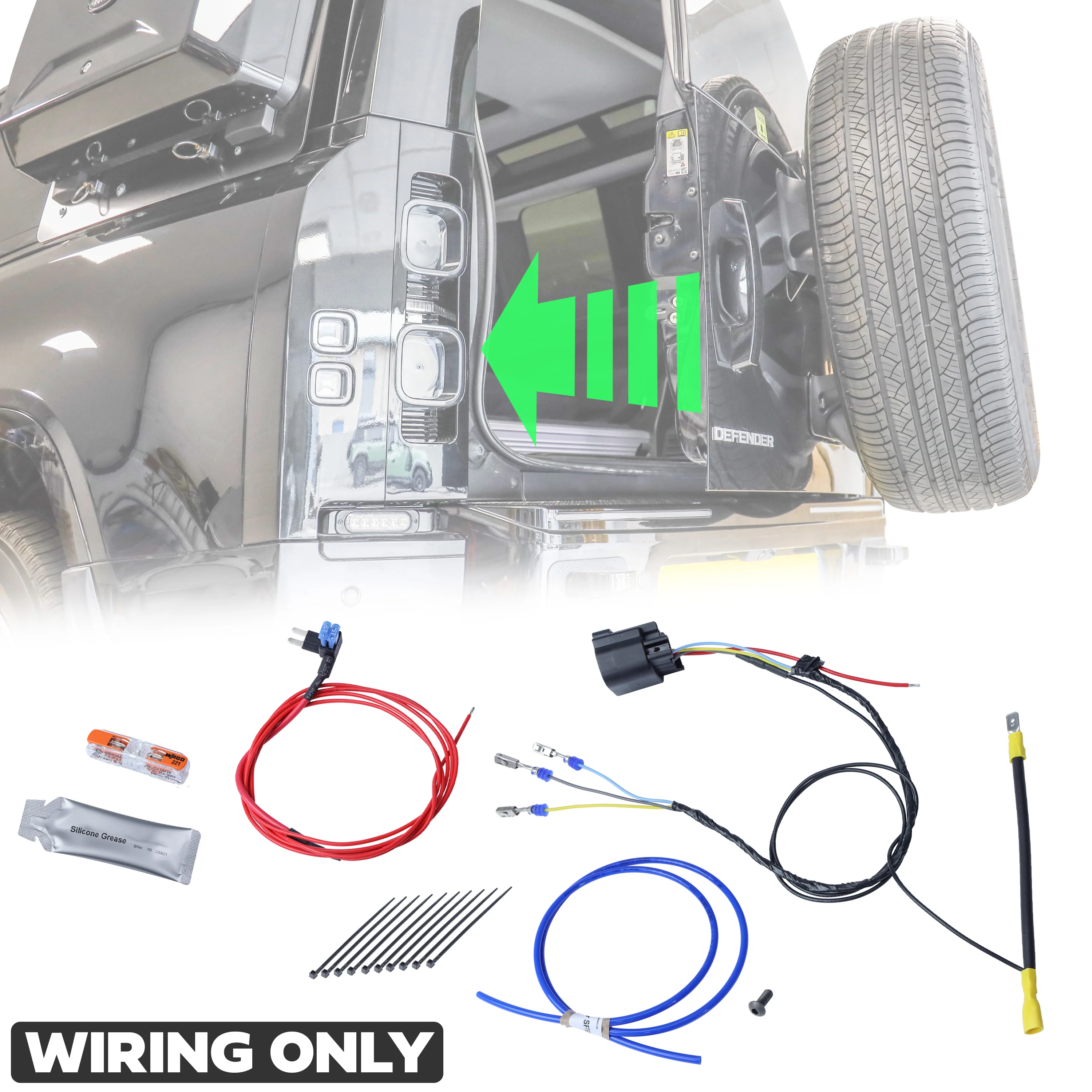 Rear Door Soft Close WIRING KIT ONLY for Land Rover Defender L663